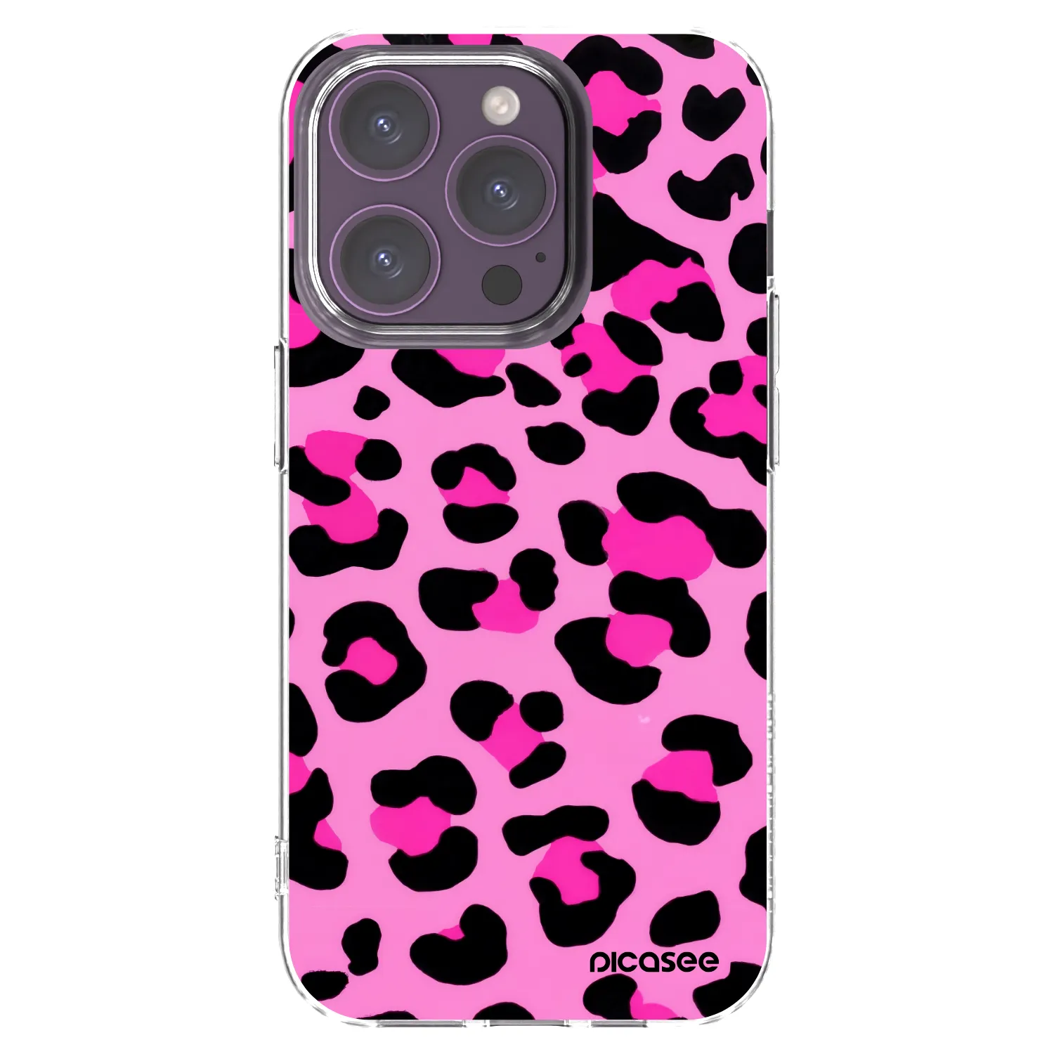 Picasee silikonski prozorni ovitek za Apple iPhone 14 Pro - Pink Tiger