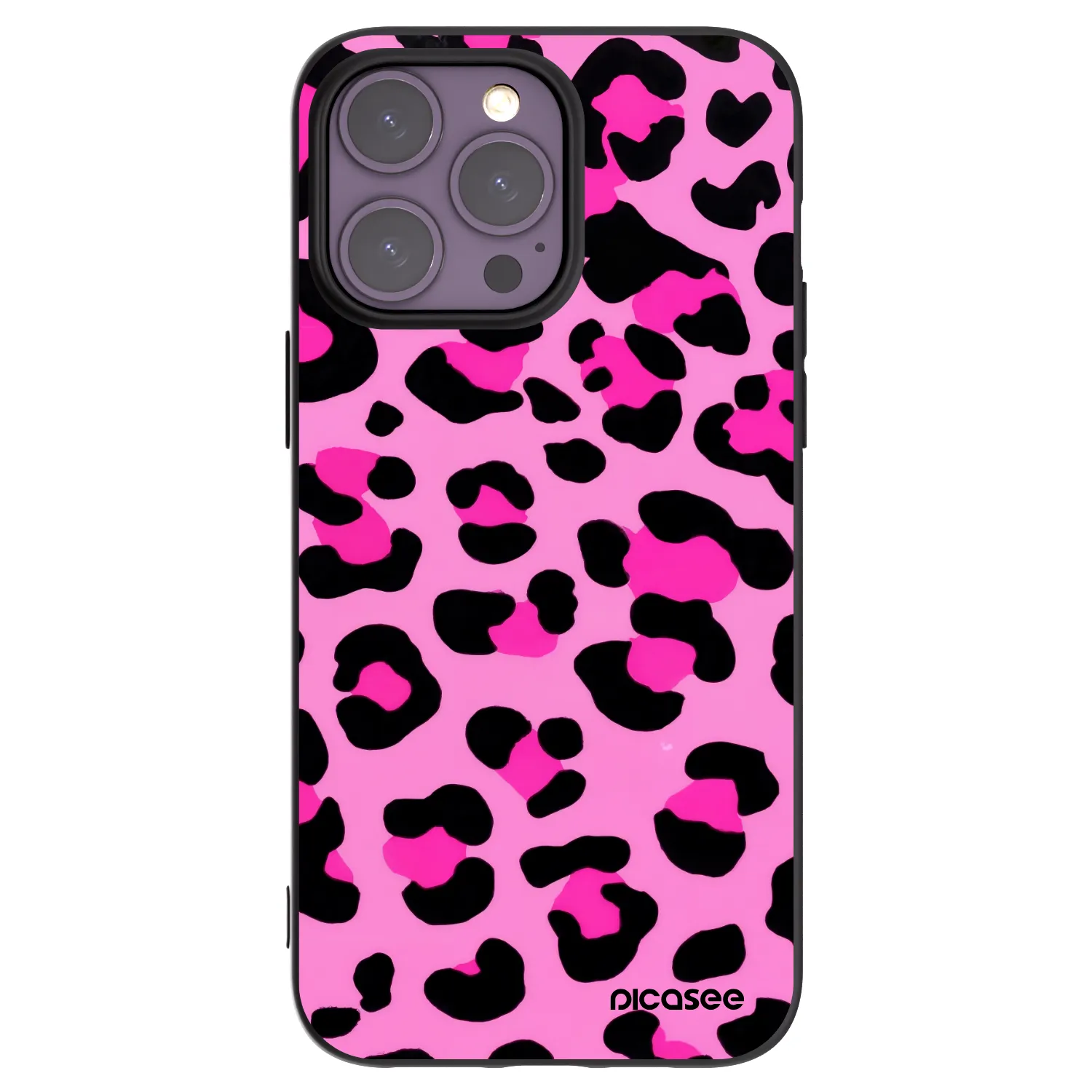 Picasee silikonski črni ovitek za Apple iPhone 14 Pro Max - Pink Tiger