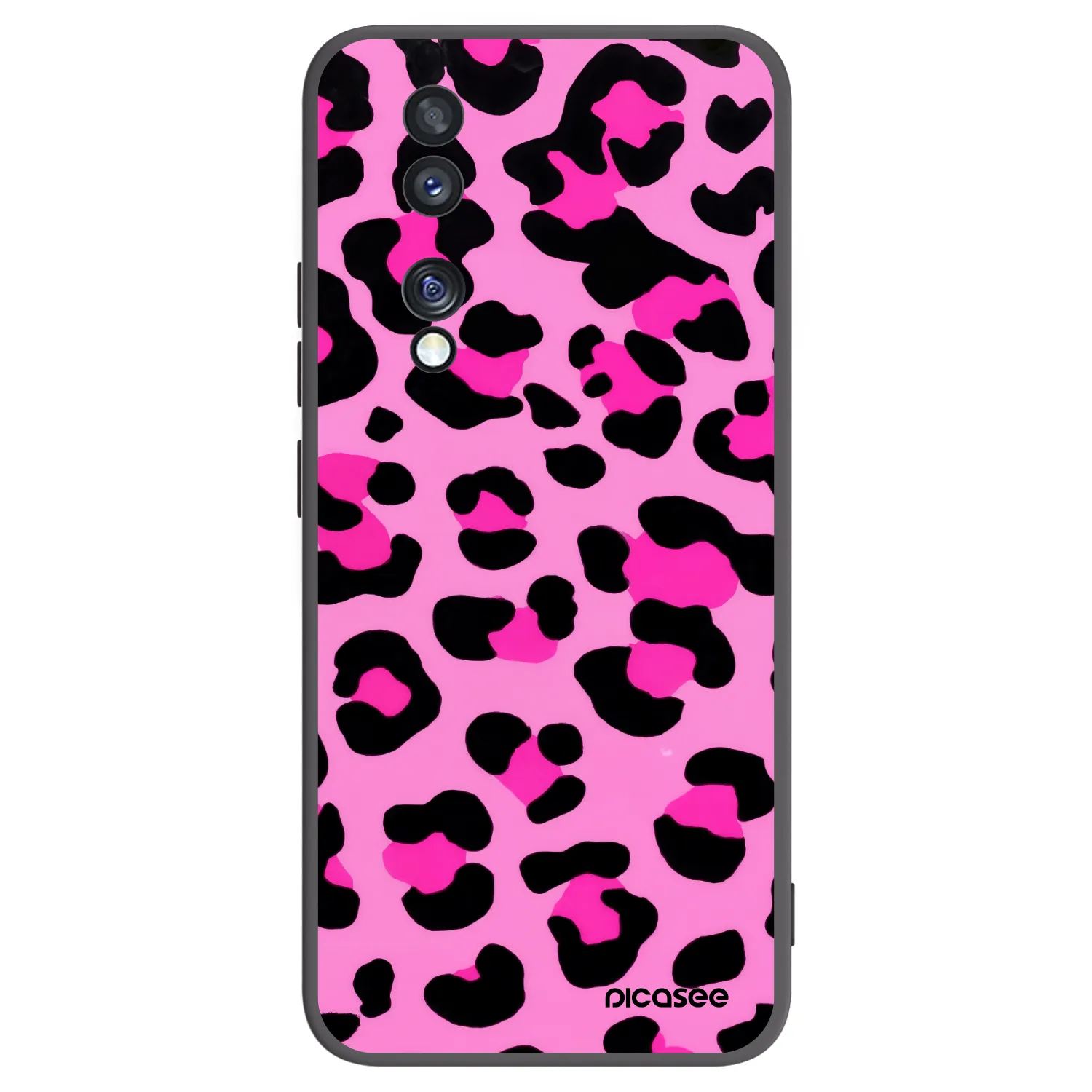 Picasee silikonski črni ovitek za Honor 70 - Pink Tiger
