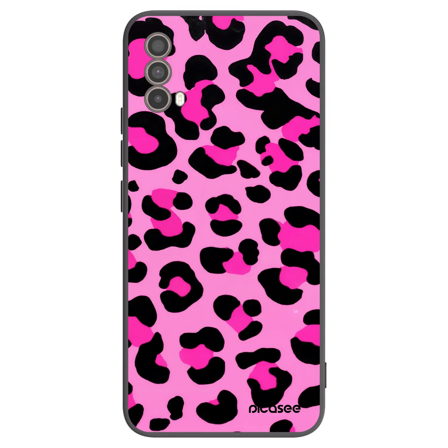 Picasee silikonski črni ovitek za Motorola Moto E40 - Pink Tiger