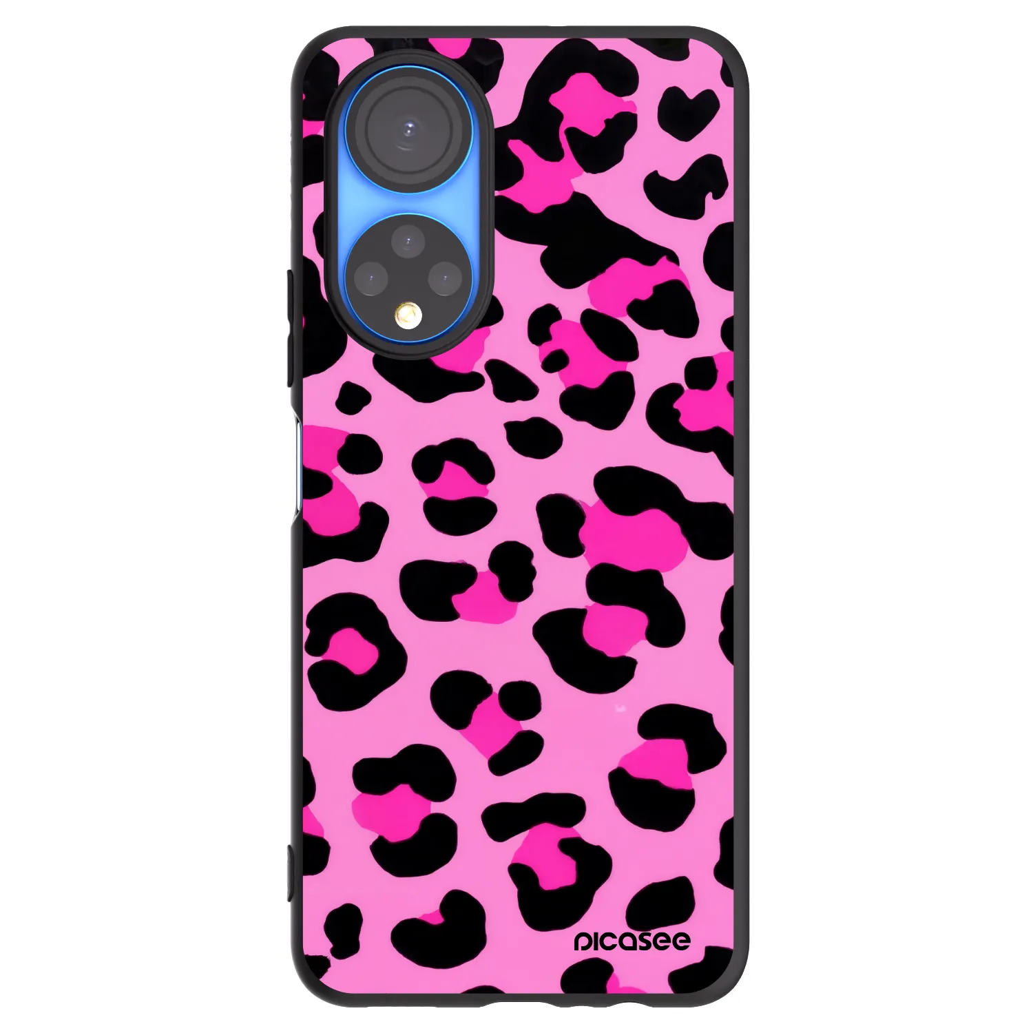 Picasee silikonski črni ovitek za Honor X7 - Pink Tiger