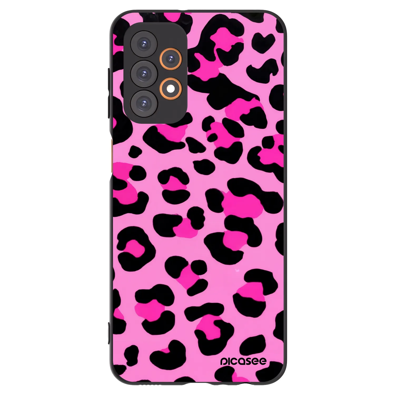 Picasee silikonski črni ovitek za Samsung Galaxy A23 A235F 4G - Pink Tiger