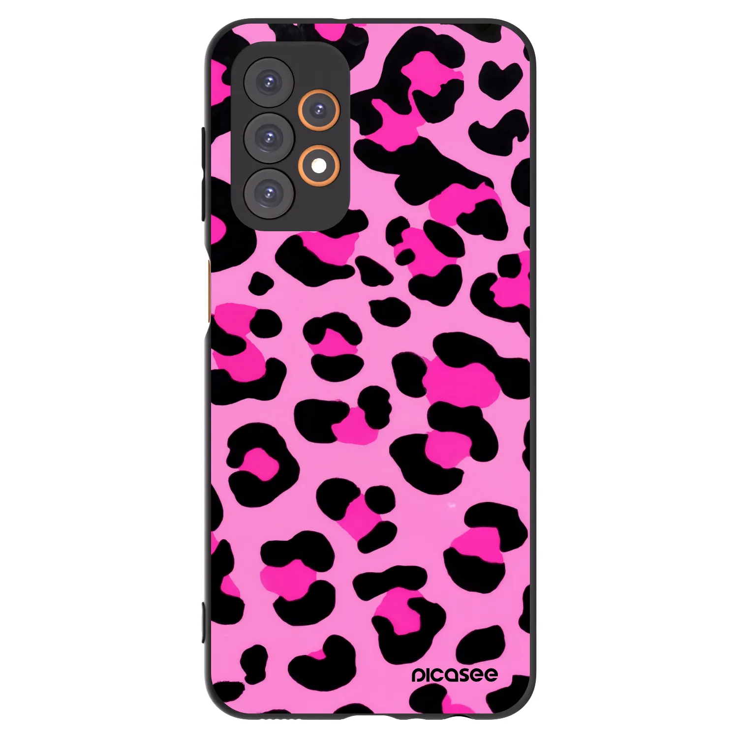 Picasee silikonski črni ovitek za Samsung Galaxy A23 A236B 5G - Pink Tiger