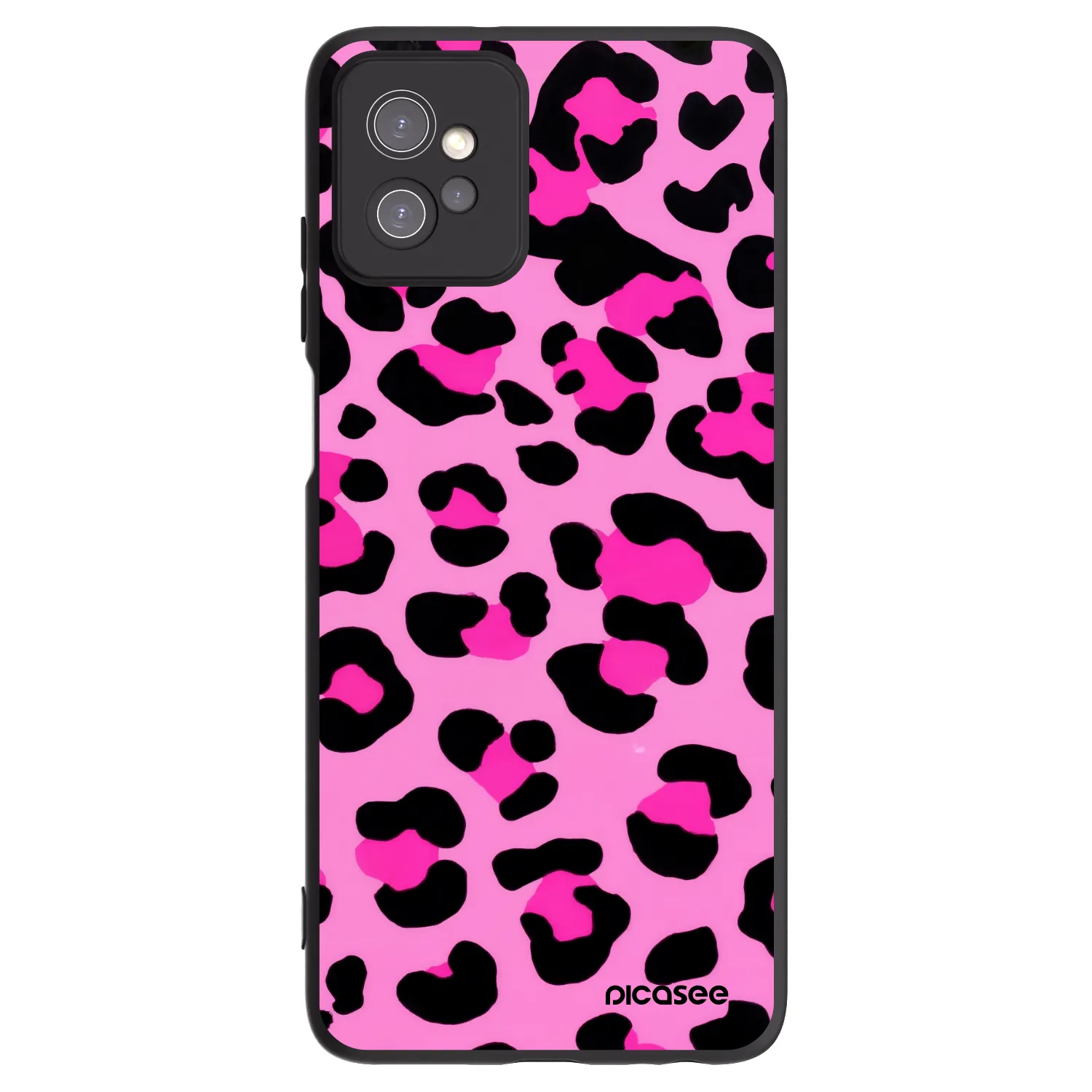 Picasee silikonski črni ovitek za Motorola Moto G32 - Pink Tiger