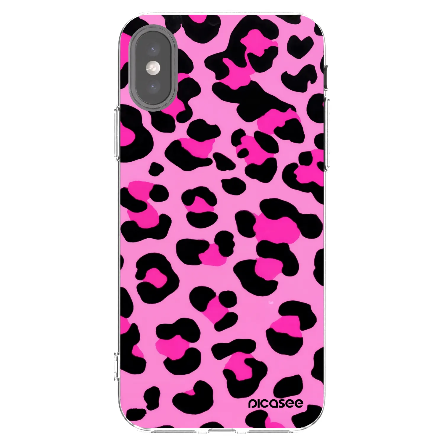 Picasee silikonski prozorni ovitek za Apple iPhone X/XS - Pink Tiger