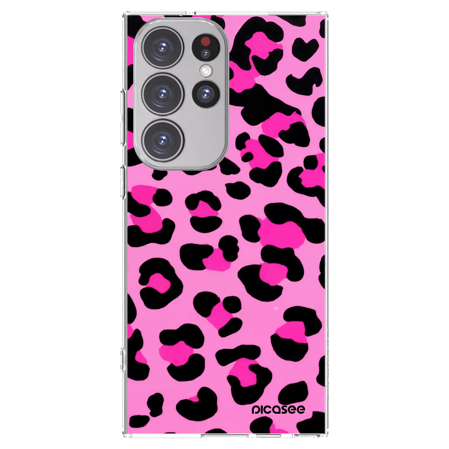 Picasee silikonski prozorni ovitek za Samsung Galaxy S23 Ultra 5G - Pink Tiger