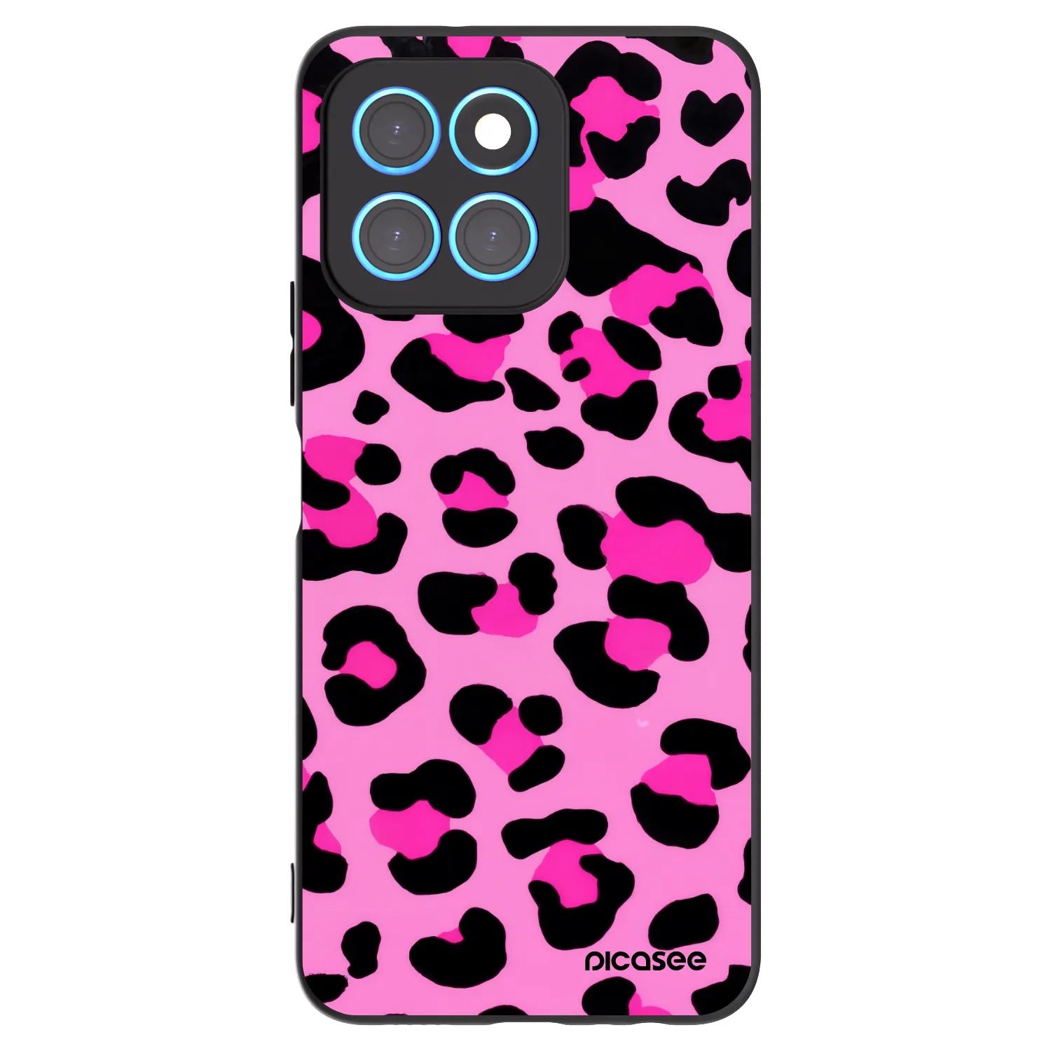 Picasee silikonski črni ovitek za Honor X8 5G - Pink Tiger