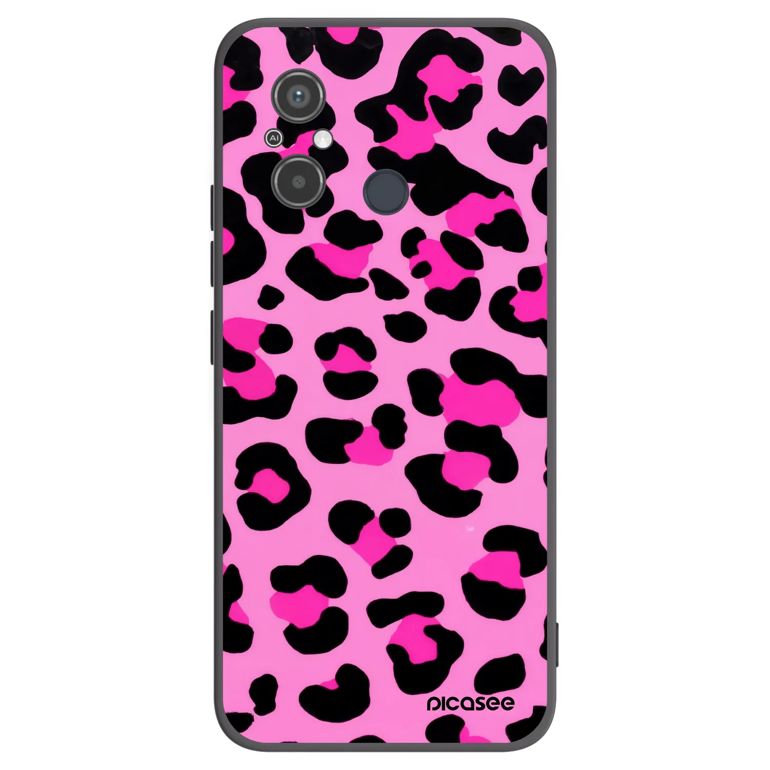 Picasee silikonski črni ovitek za Xiaomi Redmi 12C - Pink Tiger