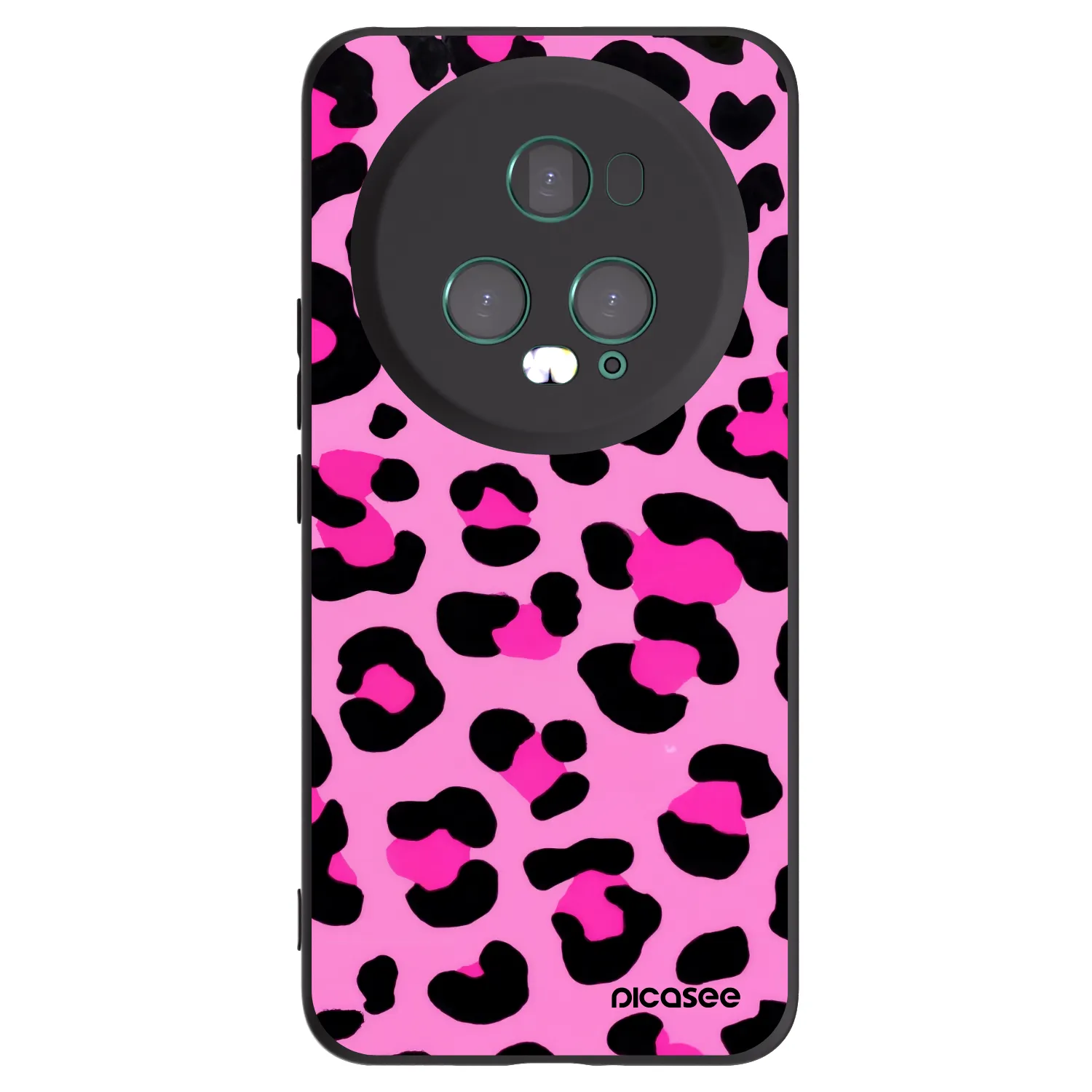 Picasee silikonski črni ovitek za Honor Magic5 Pro - Pink Tiger