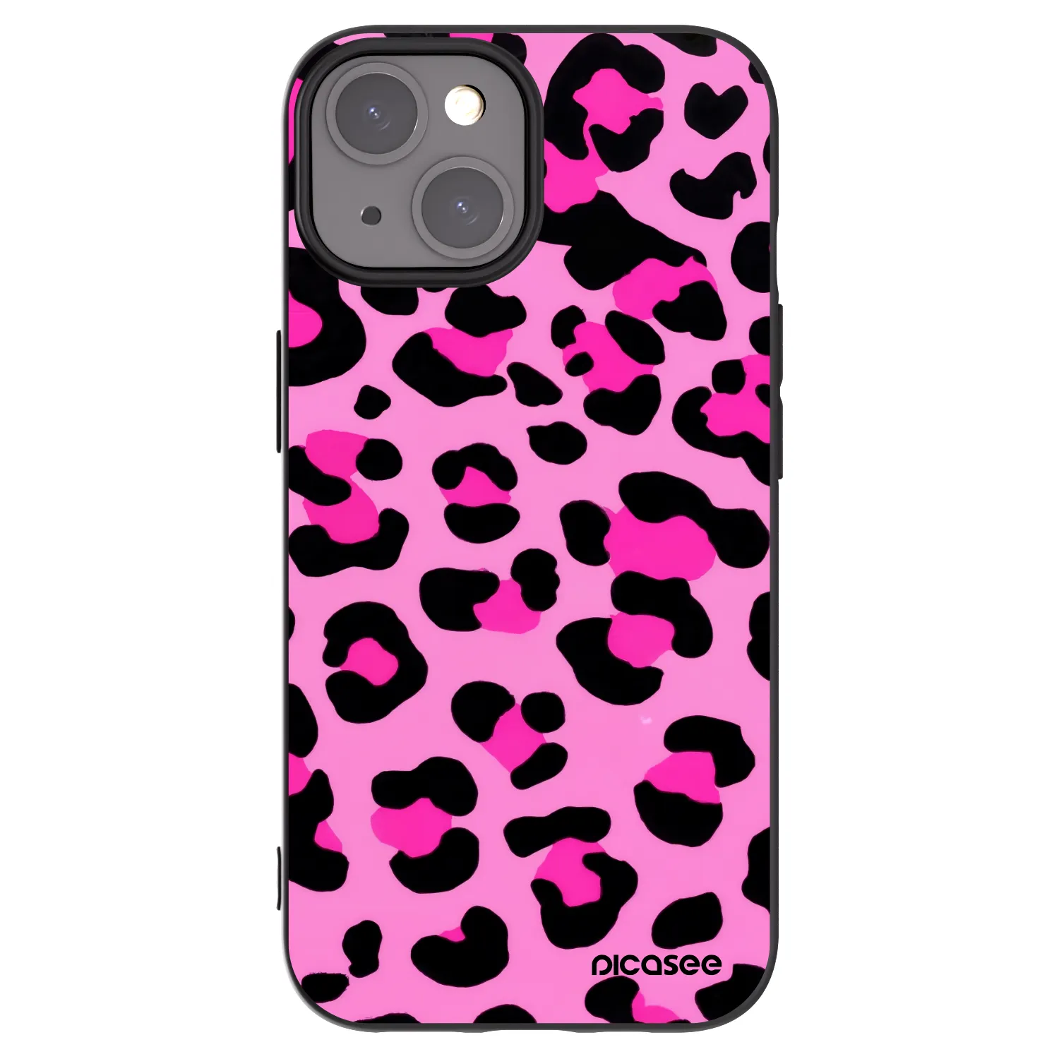 Picasee silikonski črni ovitek za Apple iPhone 15 - Pink Tiger