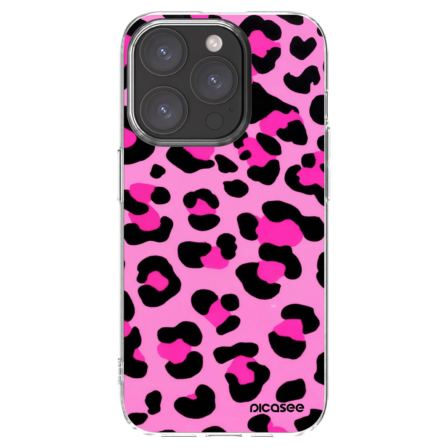Picasee silikonski prozorni ovitek za Apple iPhone 15 Pro - Pink Tiger