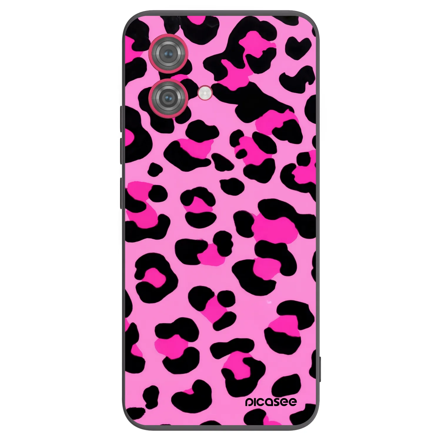 Picasee silikonski črni ovitek za Motorola Moto G84 5G - Pink Tiger
