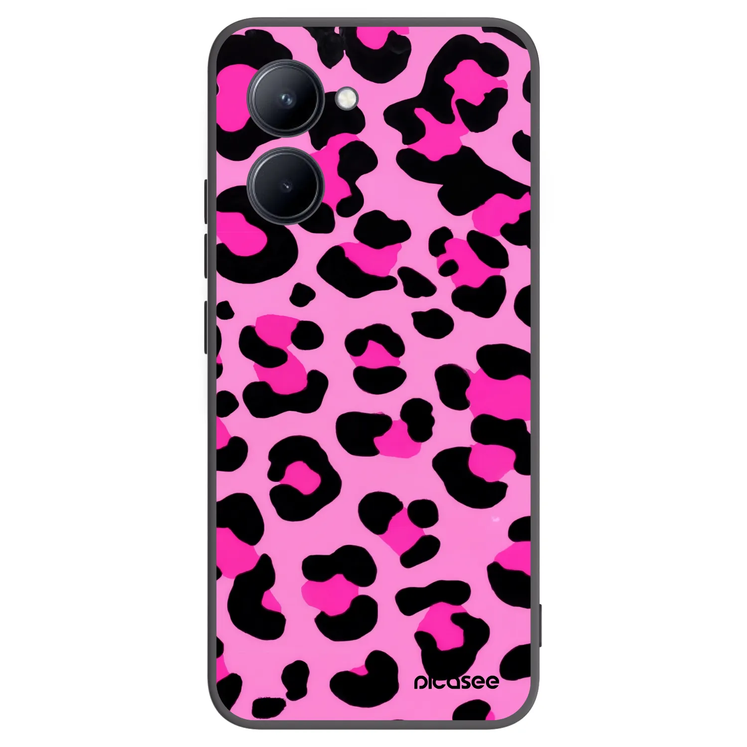 Picasee silikonski črni ovitek za Realme C33 (2023) - Pink Tiger