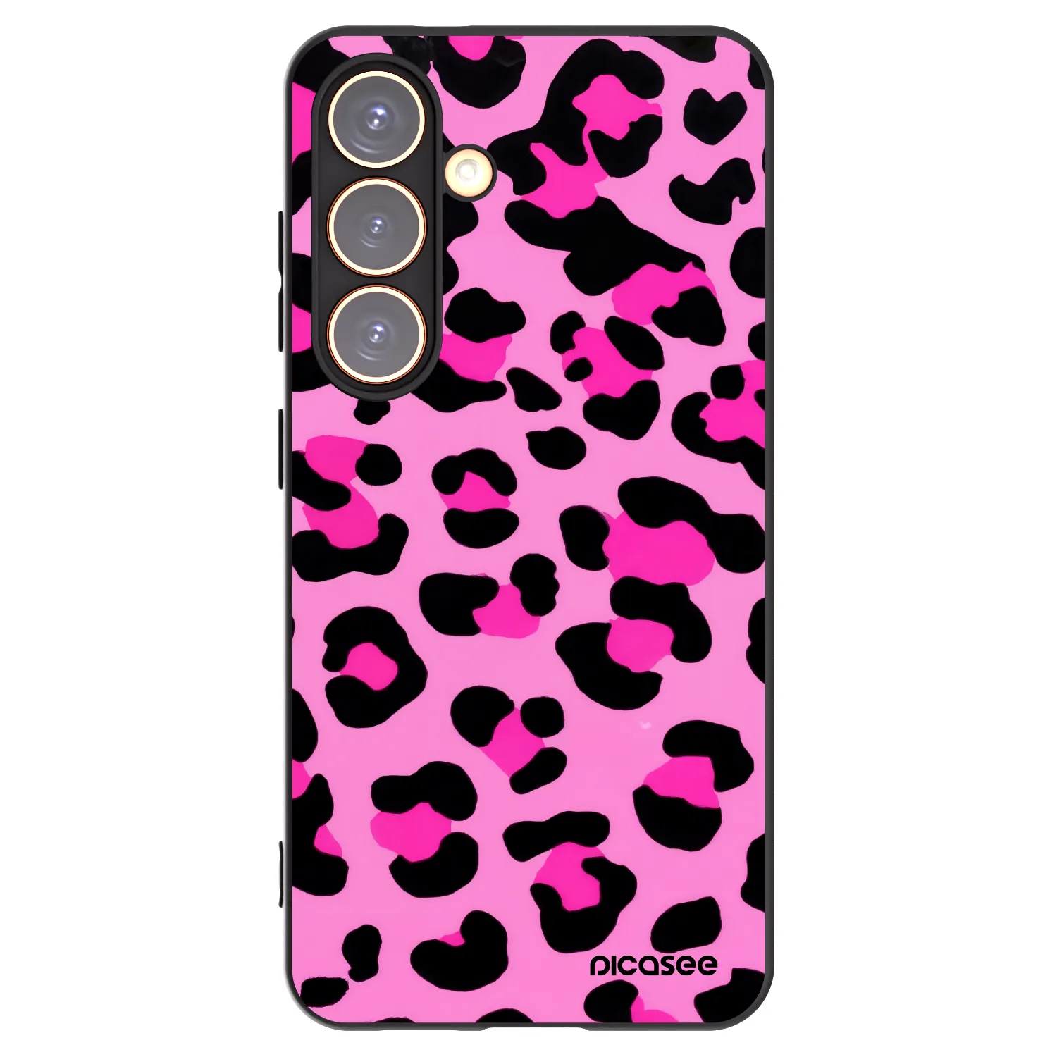 Picasee silikonski črni ovitek za Samsung Galaxy S24 S921B 5G - Pink Tiger