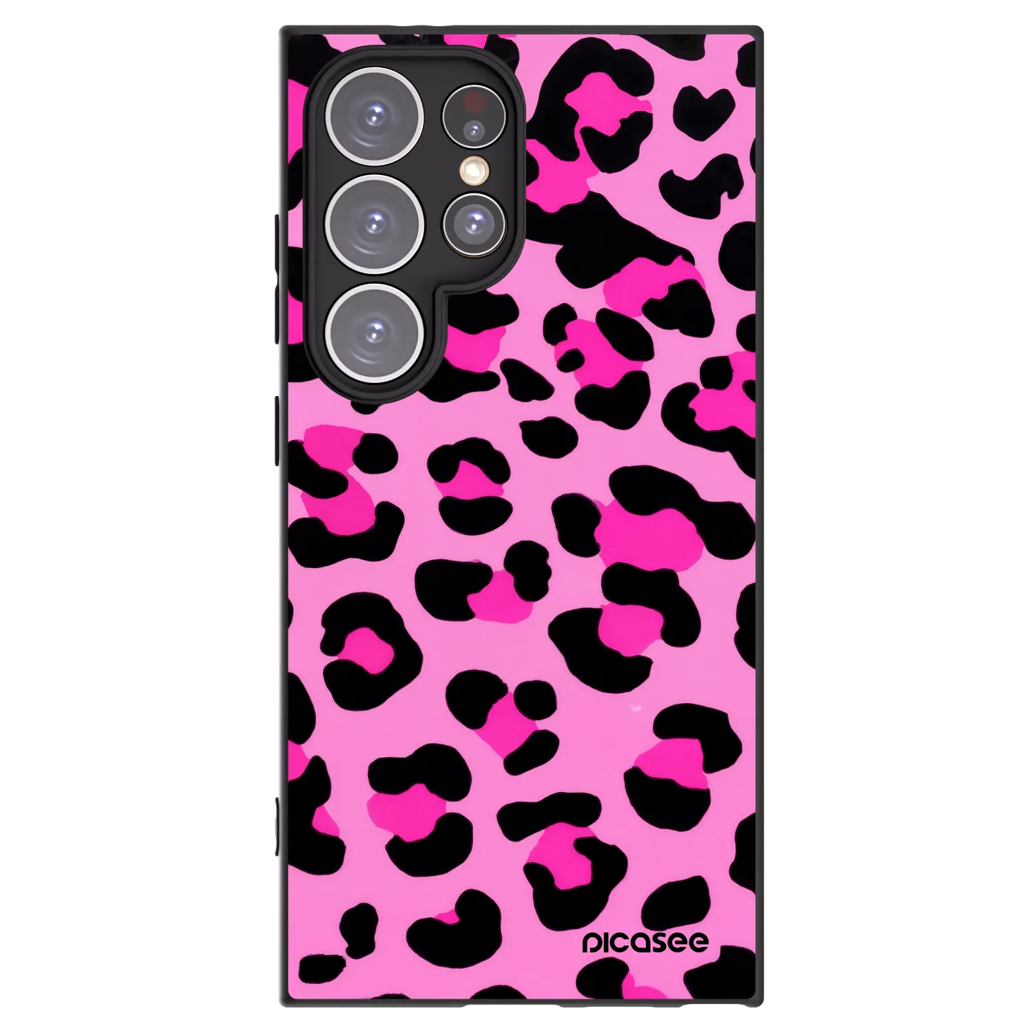 Picasee silikonski črni ovitek za Samsung Galaxy S24 Ultra S928B 5G - Pink Tiger
