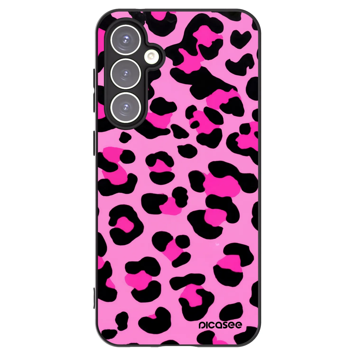 Picasee silikonski črni ovitek za Samsung Galaxy S23 FE S711B - Pink Tiger