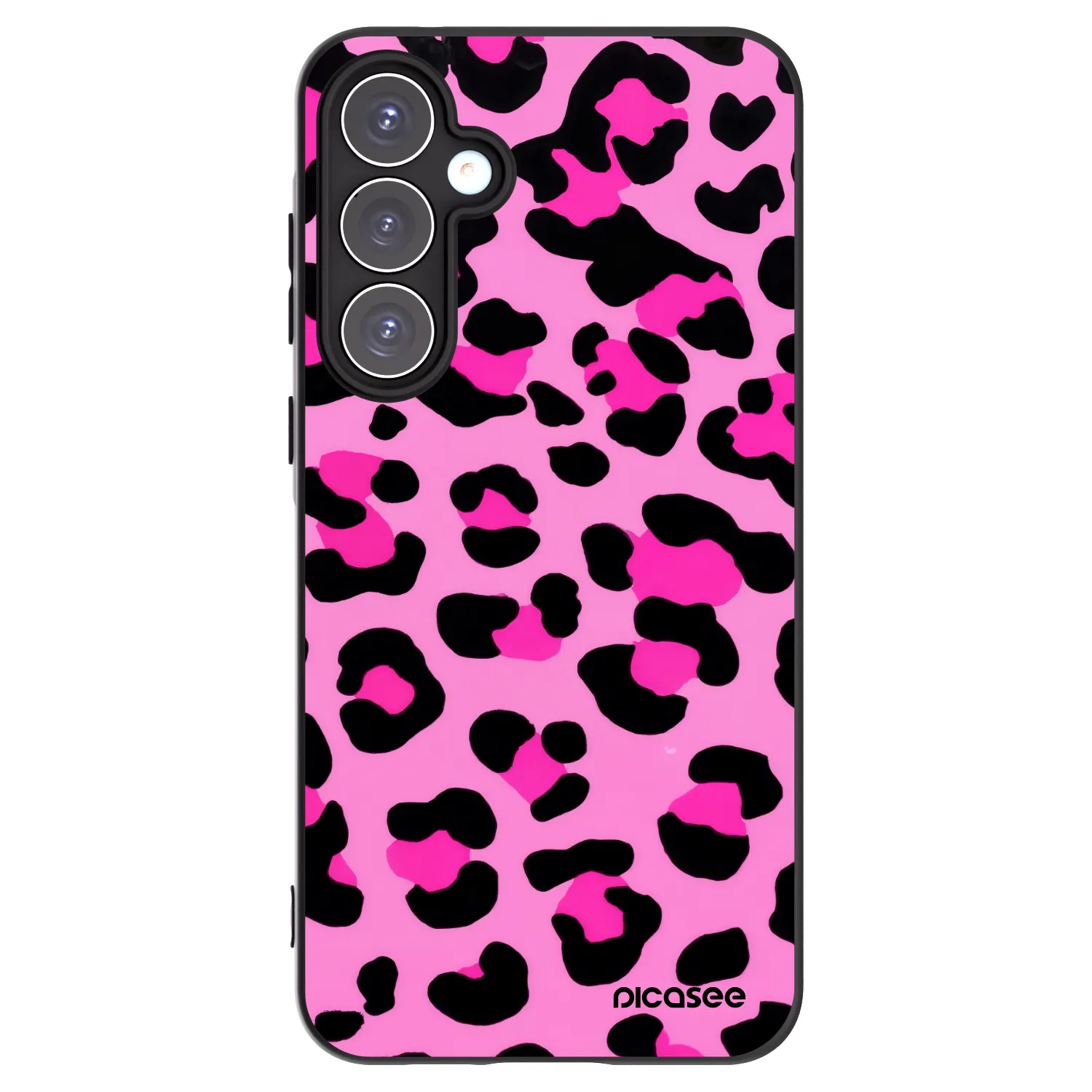 Picasee silikonski črni ovitek za Samsung Galaxy A55 5G A556B - Pink Tiger