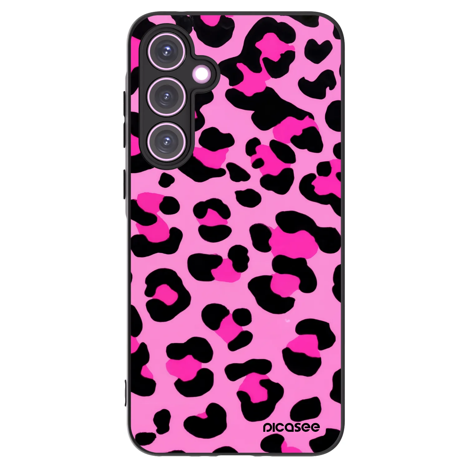 Picasee silikonski črni ovitek za Samsung Galaxy A35 5G A356B - Pink Tiger