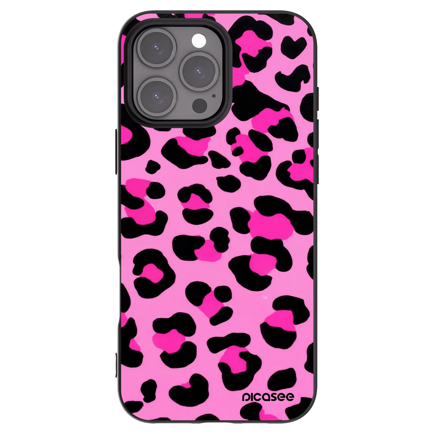 Picasee silikonski črni ovitek za Apple iPhone 16 Pro Max - Pink Tiger