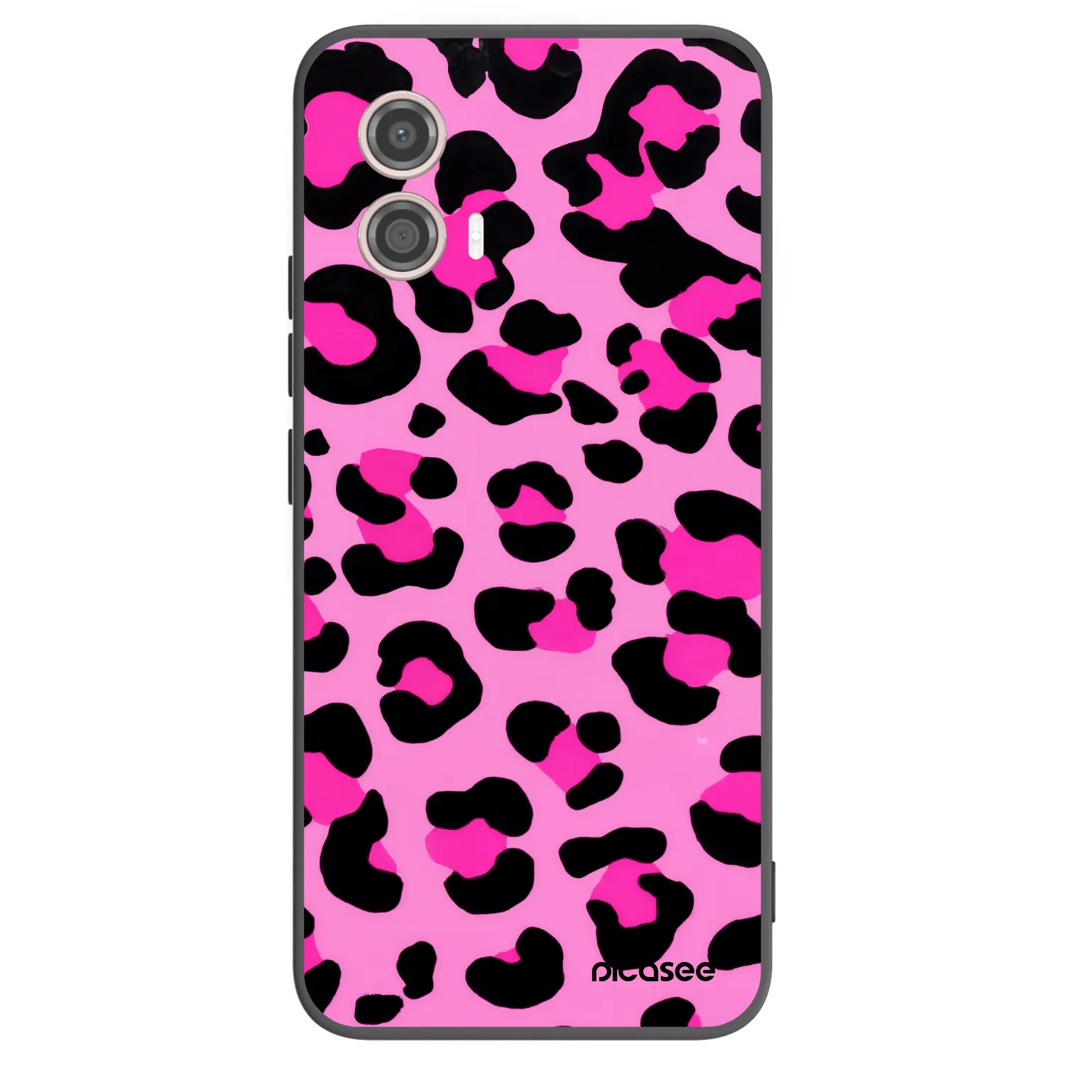 Picasee silikonski črni ovitek za Motorola Moto G53 5G - Pink Tiger