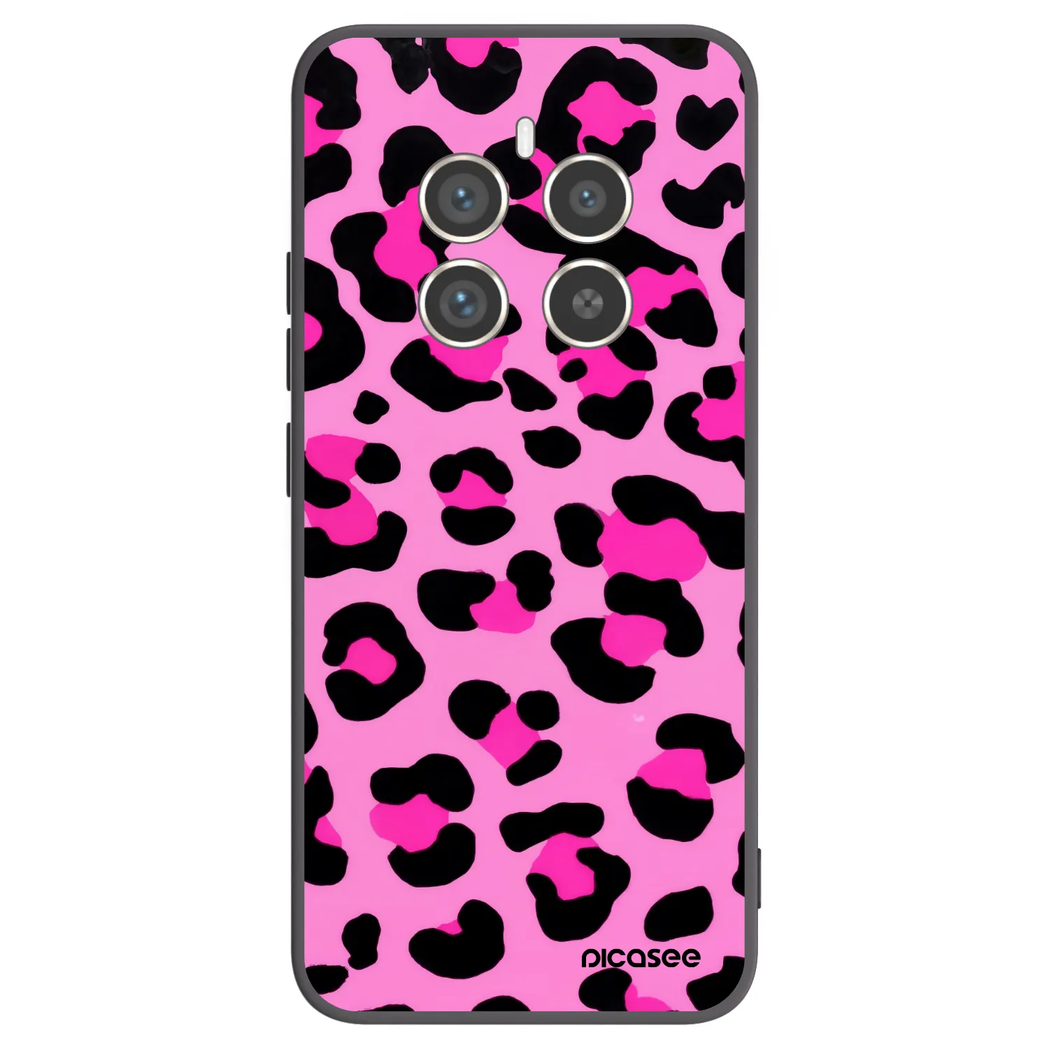Picasee silikonski črni ovitek za Realme 12 Pro 5G - Pink Tiger