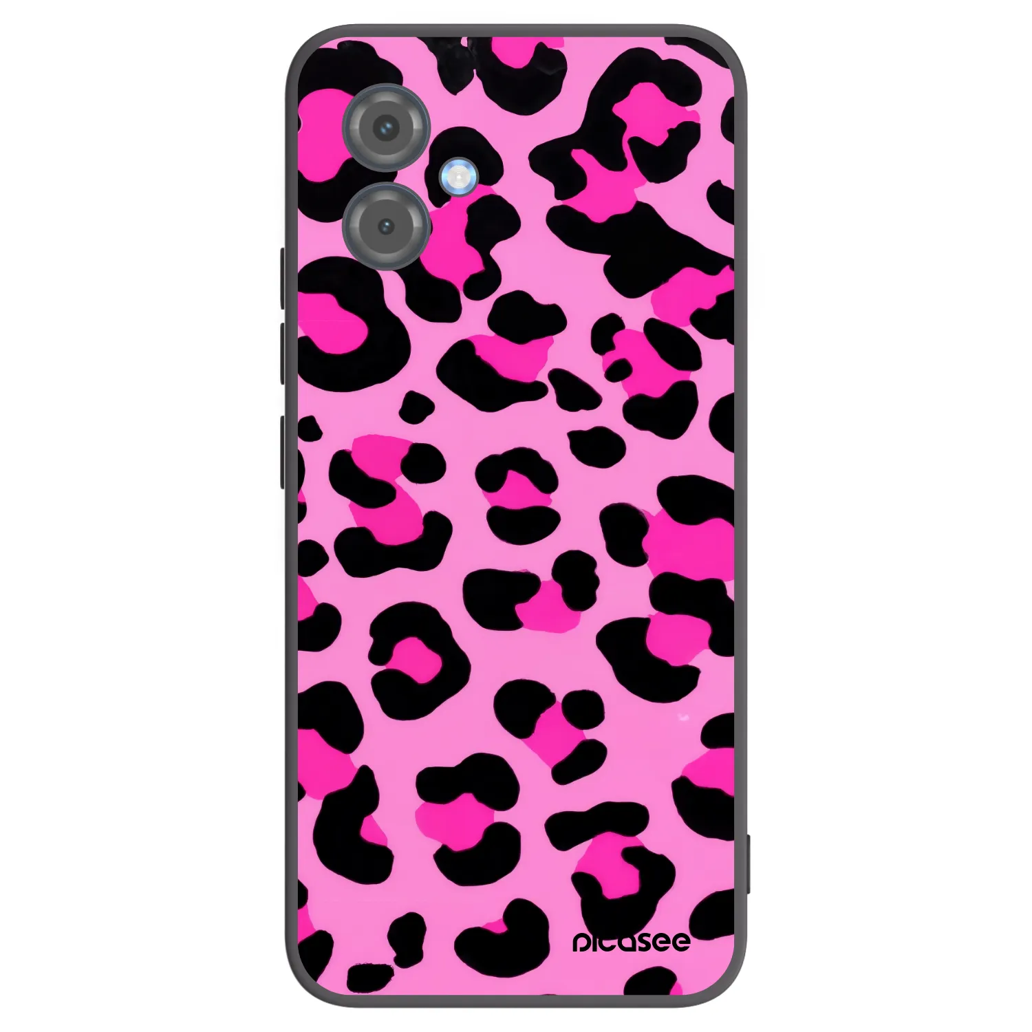 Picasee silikonski črni ovitek za Motorola Moto G14 - Pink Tiger