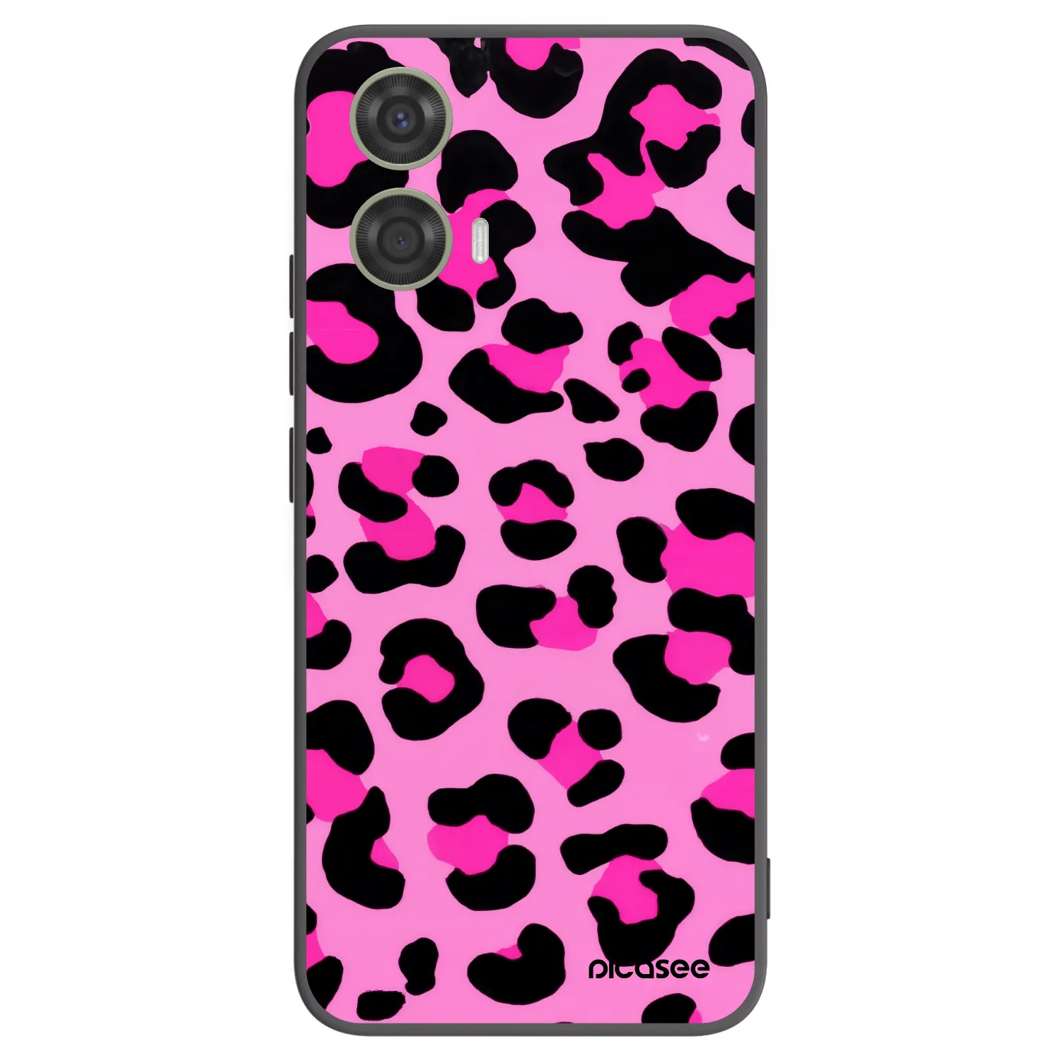 Picasee silikonski črni ovitek za Motorola Moto G24 - Pink Tiger