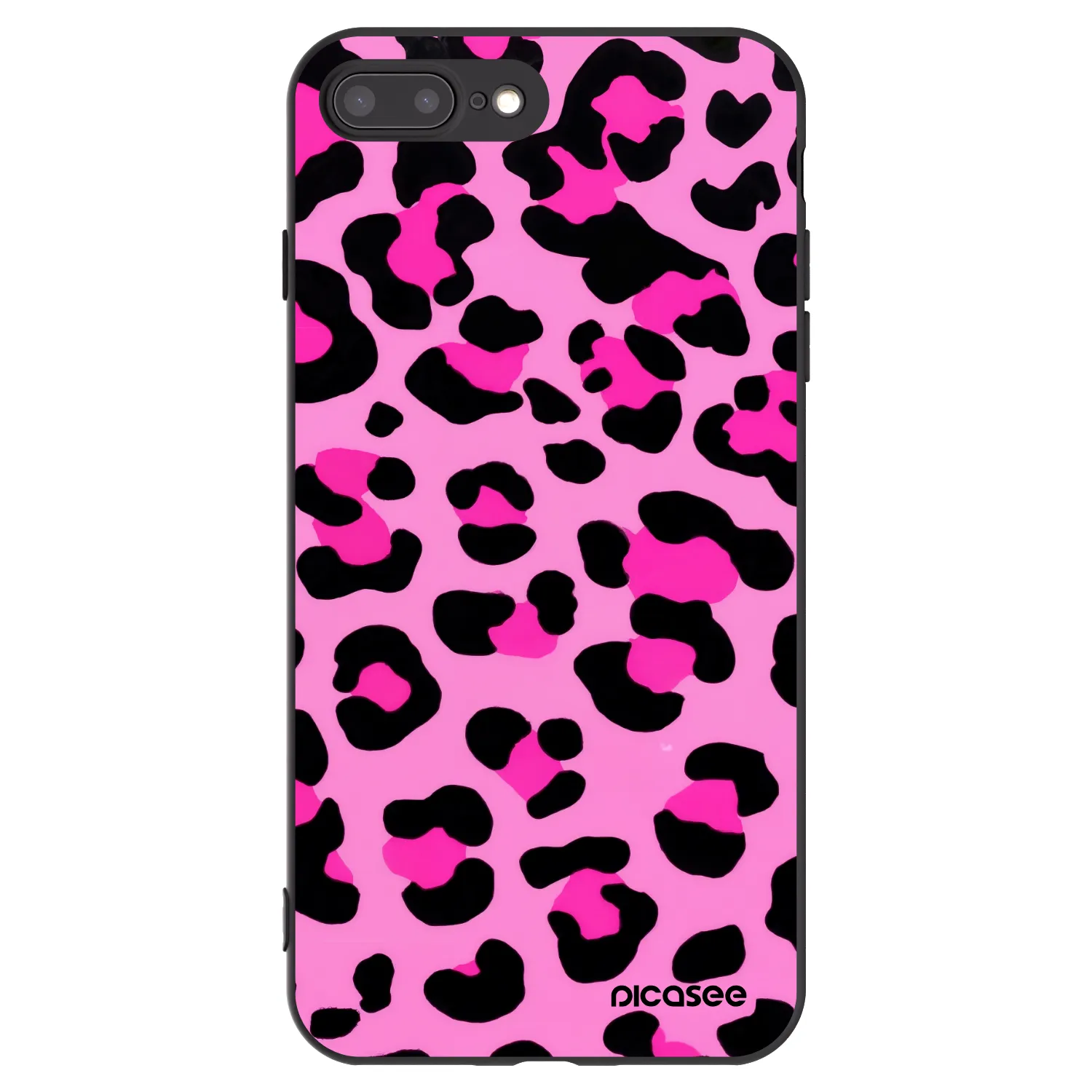 Picasee silikonski črni ovitek za Apple iPhone 7 Plus - Pink Tiger