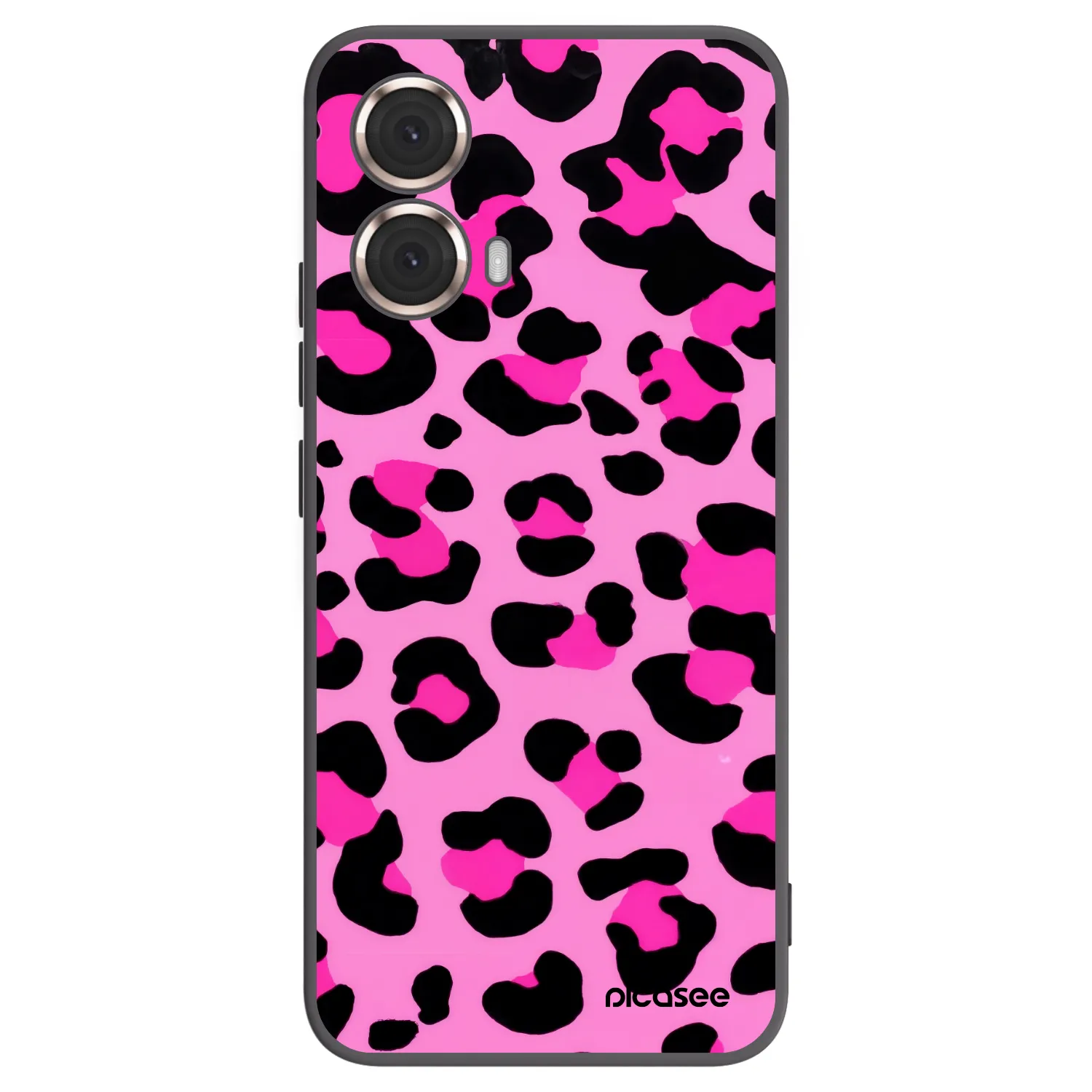 Picasee silikonski črni ovitek za Motorola Moto G85 - Pink Tiger