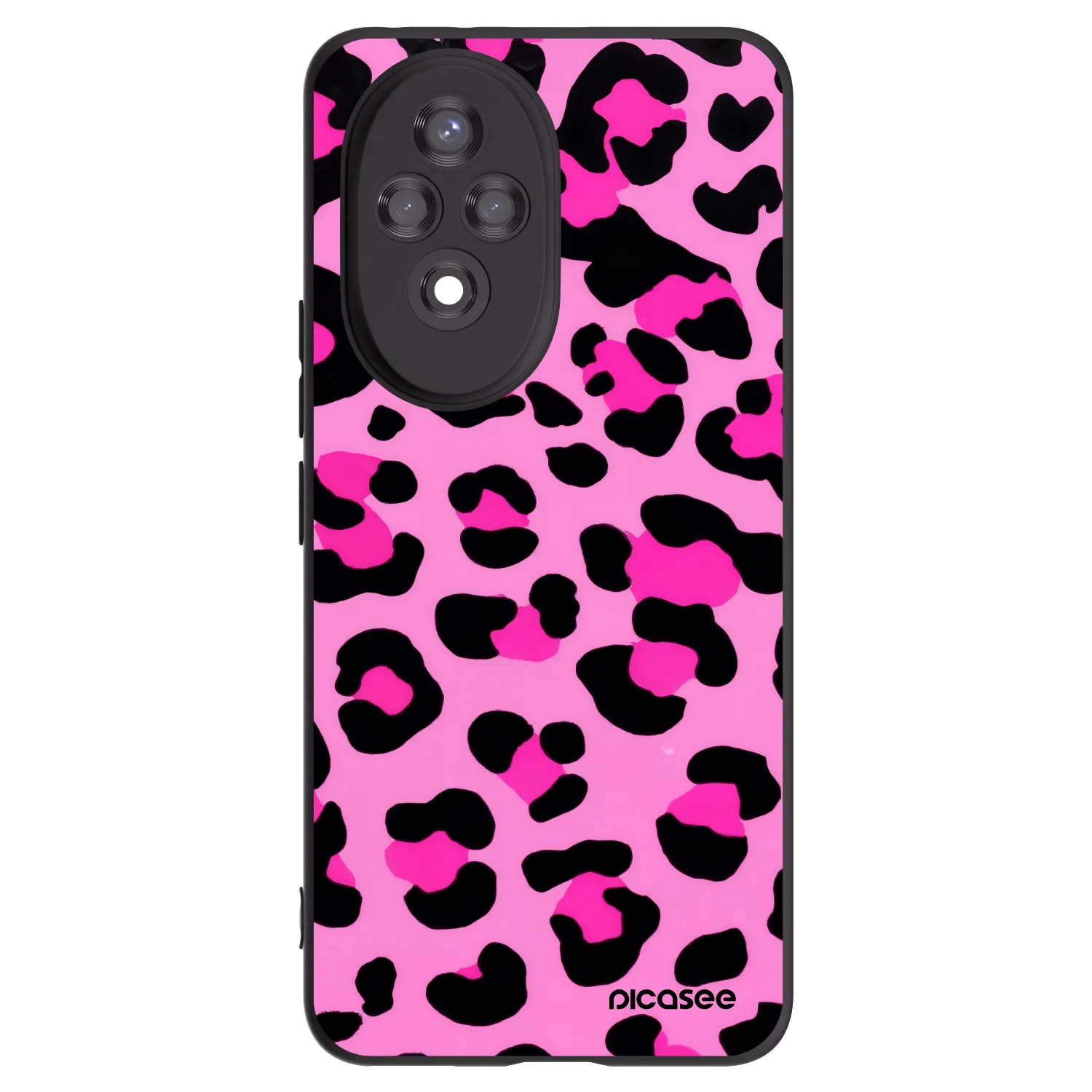 Picasee silikonski črni ovitek za Honor 200 Pro 5G - Pink Tiger