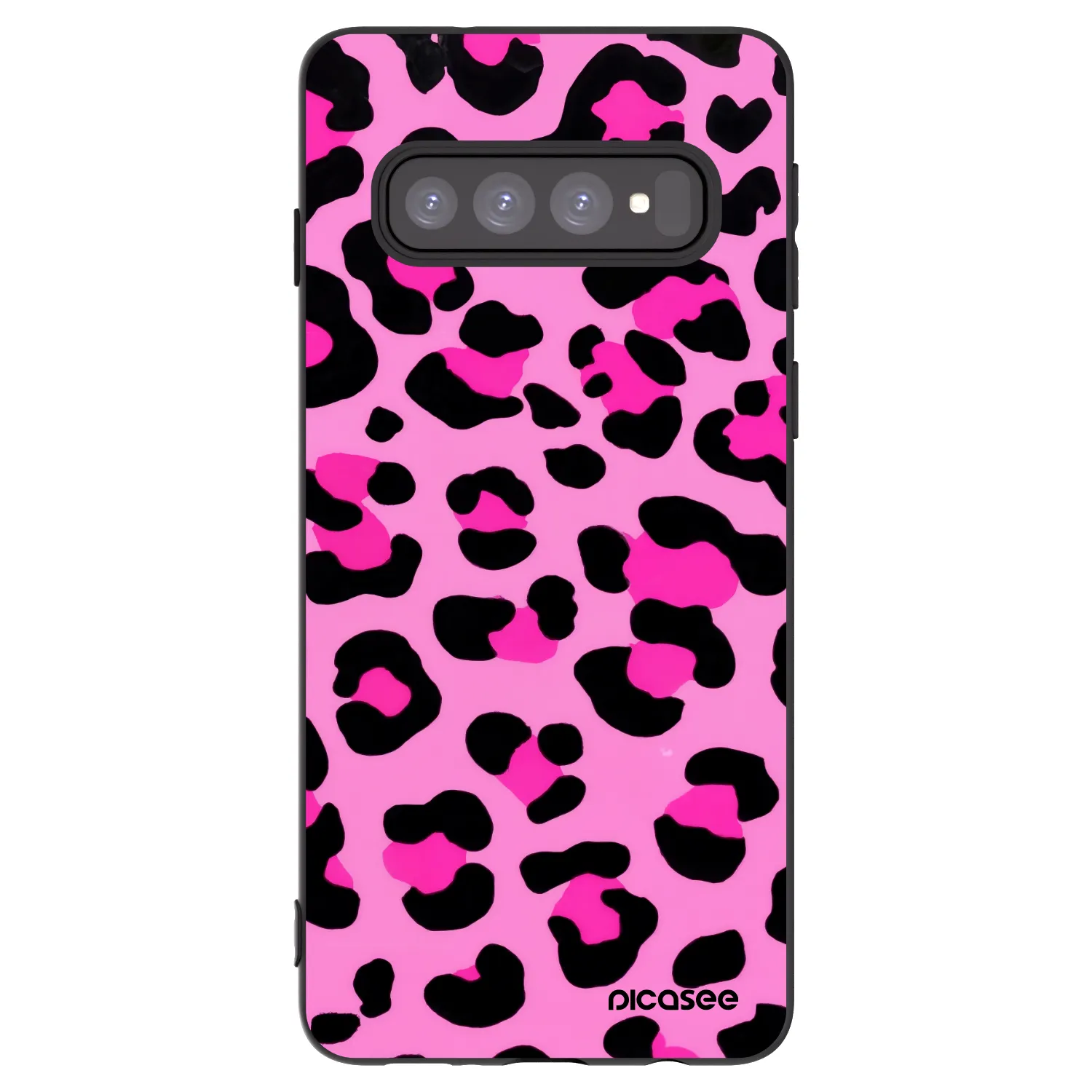 Picasee silikonski črni ovitek za Samsung Galaxy S10 G973 - Pink Tiger
