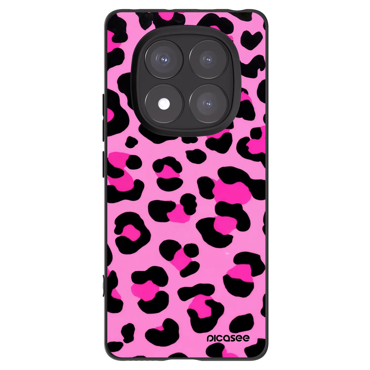 Picasee silikonski črni ovitek za Xiaomi Redmi Note 14 Pro 5G - Pink Tiger