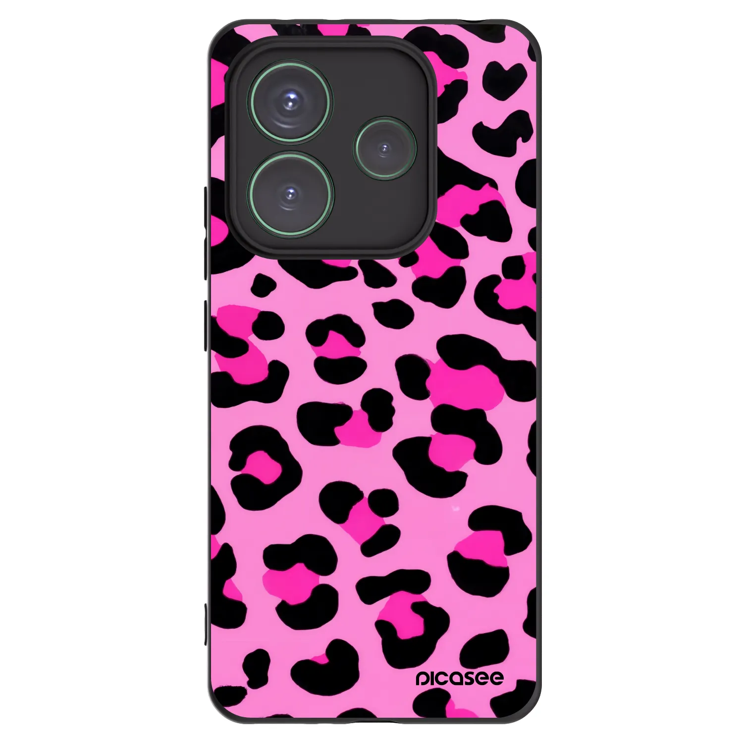 Picasee silikonski črni ovitek za Xiaomi Redmi Note 14 5G - Pink Tiger