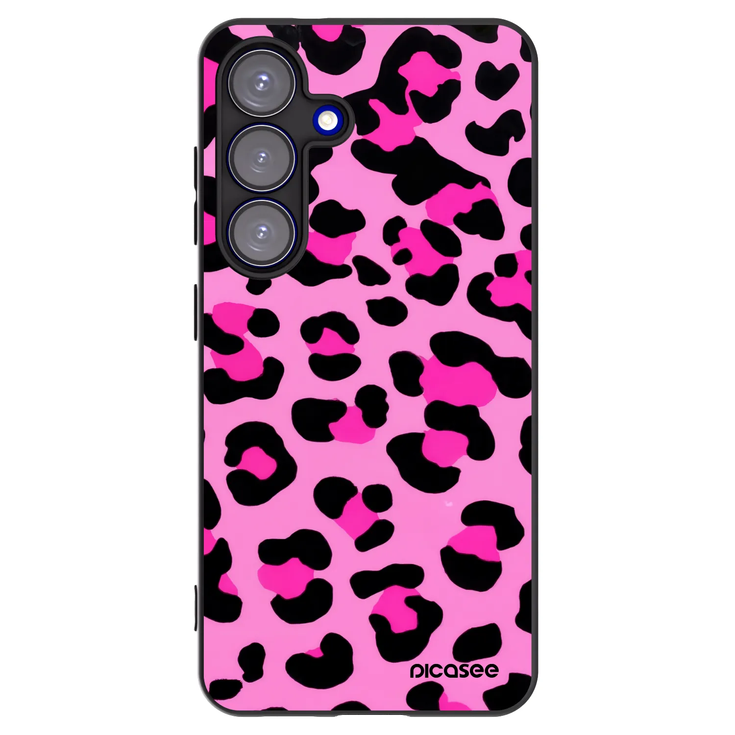 Picasee silikonski črni ovitek za Samsung Galaxy S25 5G - Pink Tiger