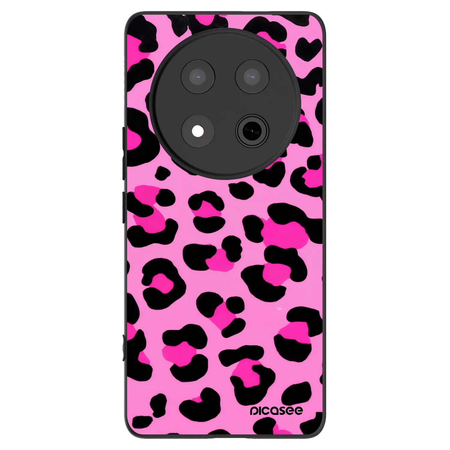 Picasee silikonski črni ovitek za Honor Magic7 Lite 5G - Pink Tiger