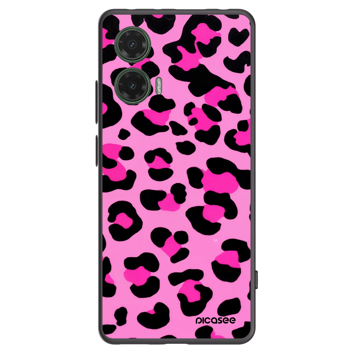 Picasee silikonski črni ovitek za Motorola Moto G35 5G - Pink Tiger