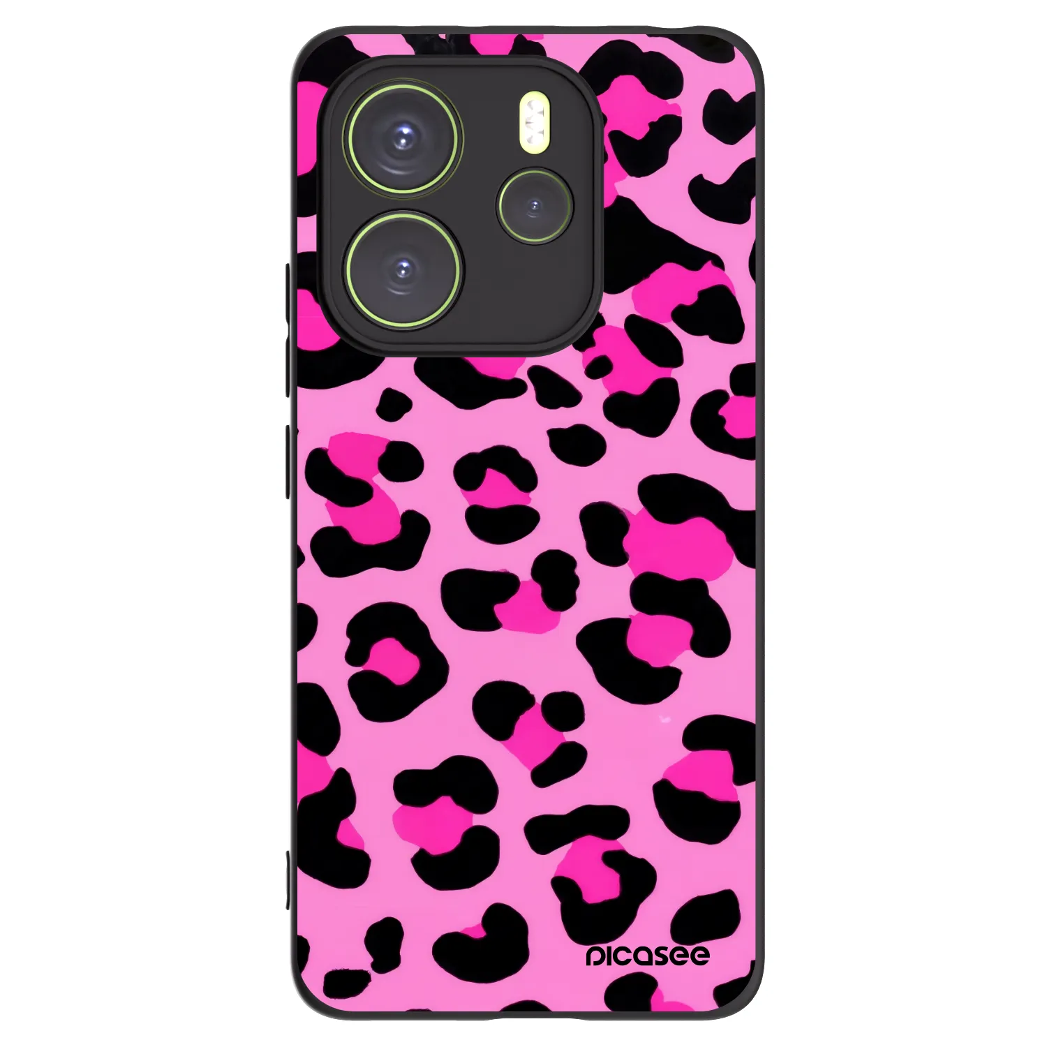 Picasee silikonski črni ovitek za Xiaomi Redmi Note 14 4G - Pink Tiger