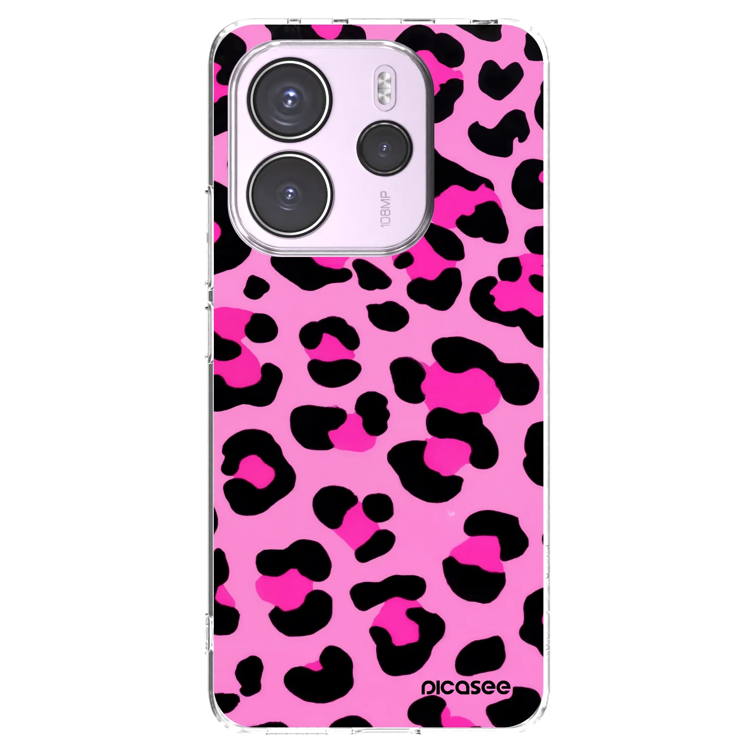Picasee silikonski prozorni ovitek za Xiaomi Redmi Note 14 4G - Pink Tiger