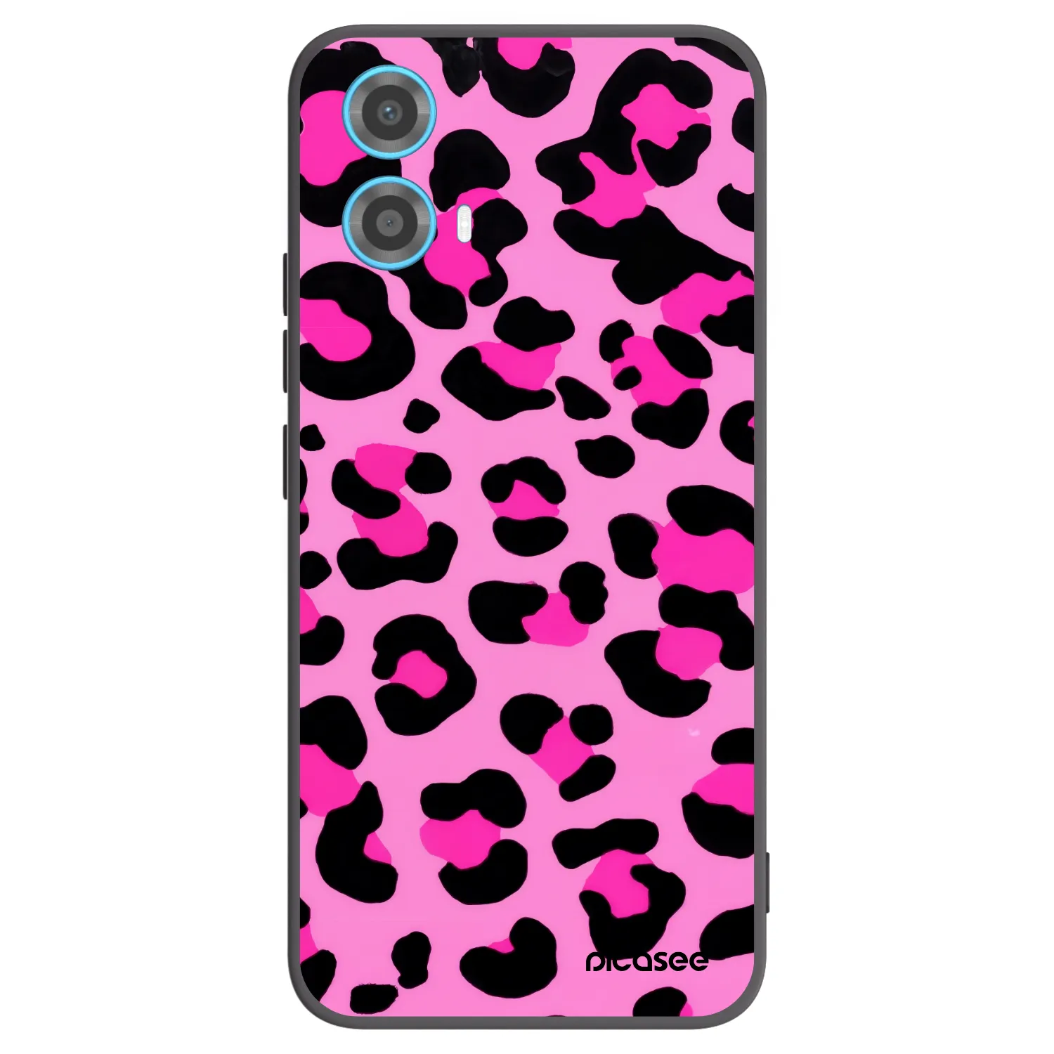 Picasee silikonski črni ovitek za Motorola Moto G34 5G - Pink Tiger