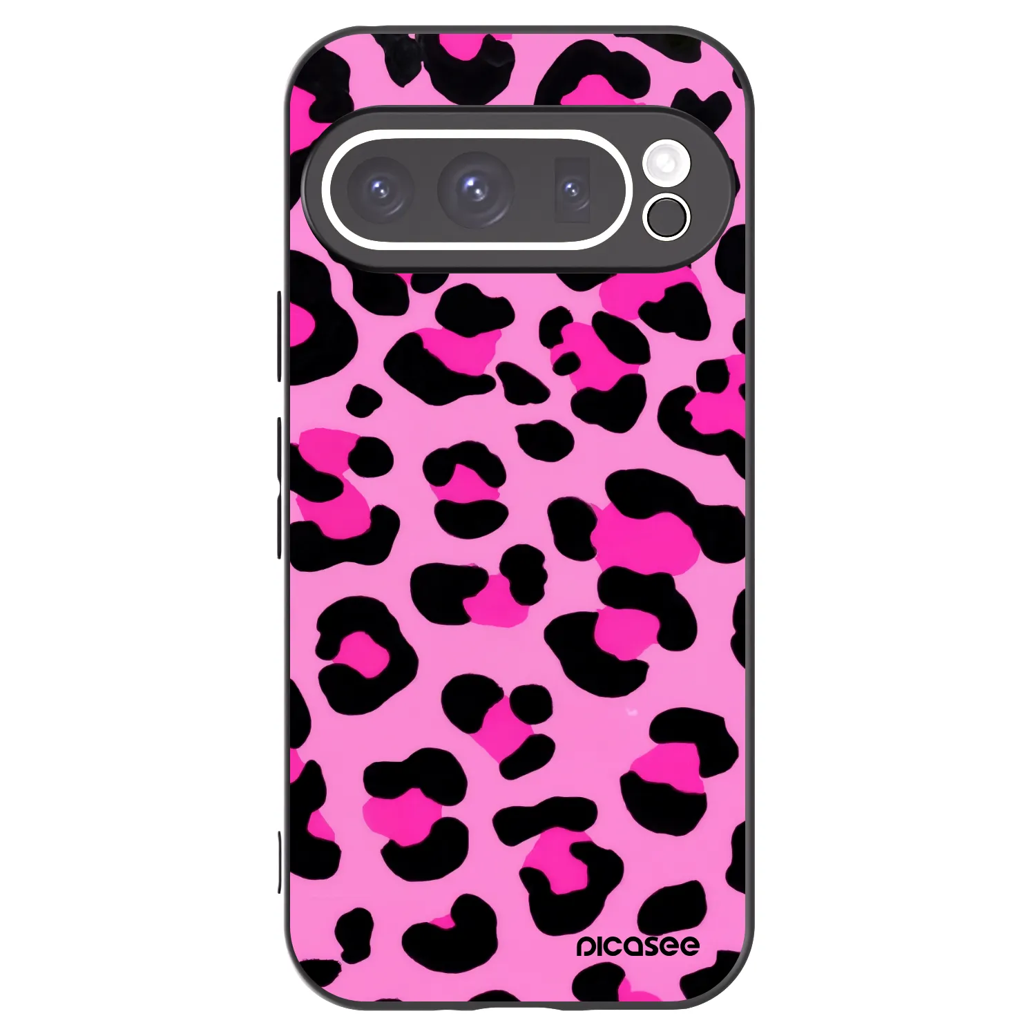 Picasee silikonski črni ovitek za Google Pixel 9 Pro - Pink Tiger