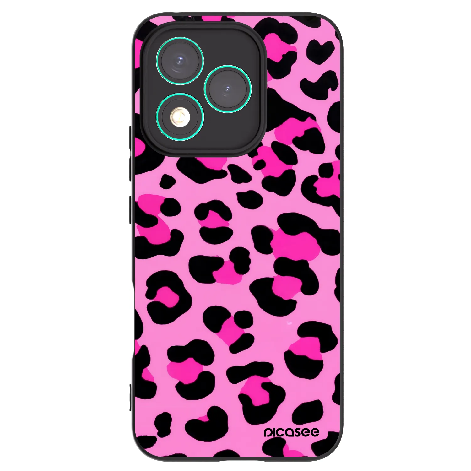 Picasee silikonski črni ovitek za Honor 400 Lite 5G - Pink Tiger