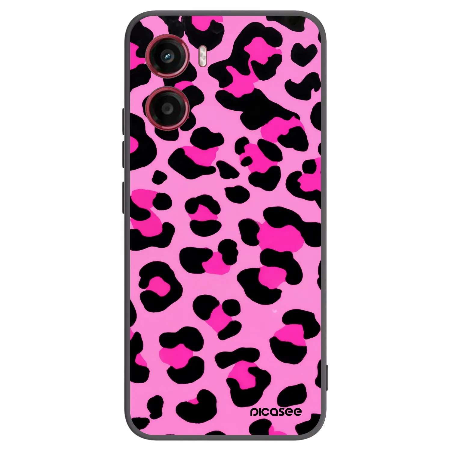 Picasee silikonski črni ovitek za Motorola Moto G05 - Pink Tiger
