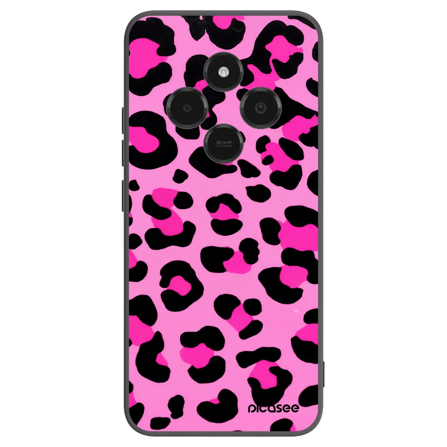Picasee silikonski črni ovitek za Xiaomi Poco C75 - Pink Tiger