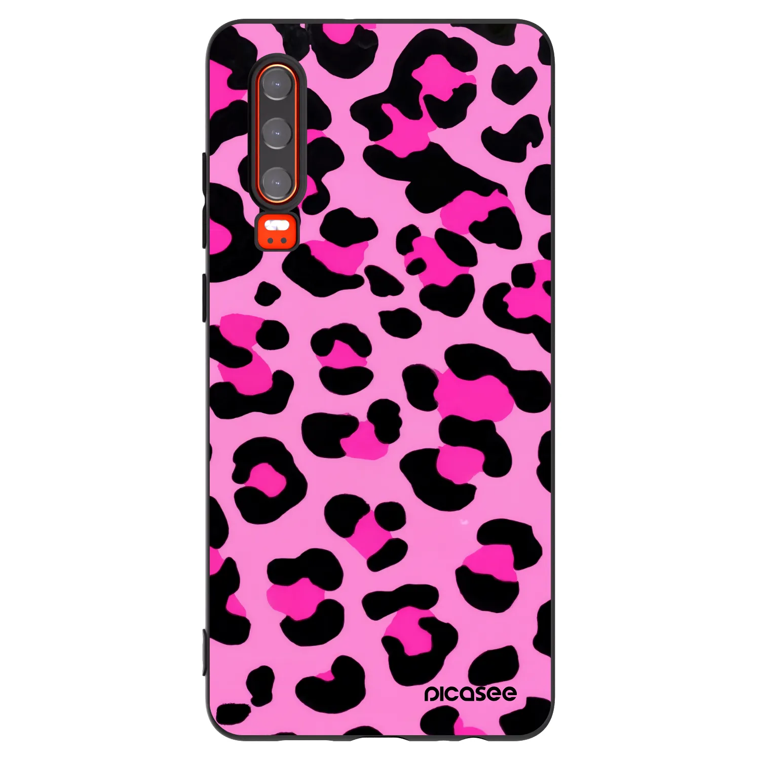 Picasee silikonski črni ovitek za Huawei P30 - Pink Tiger