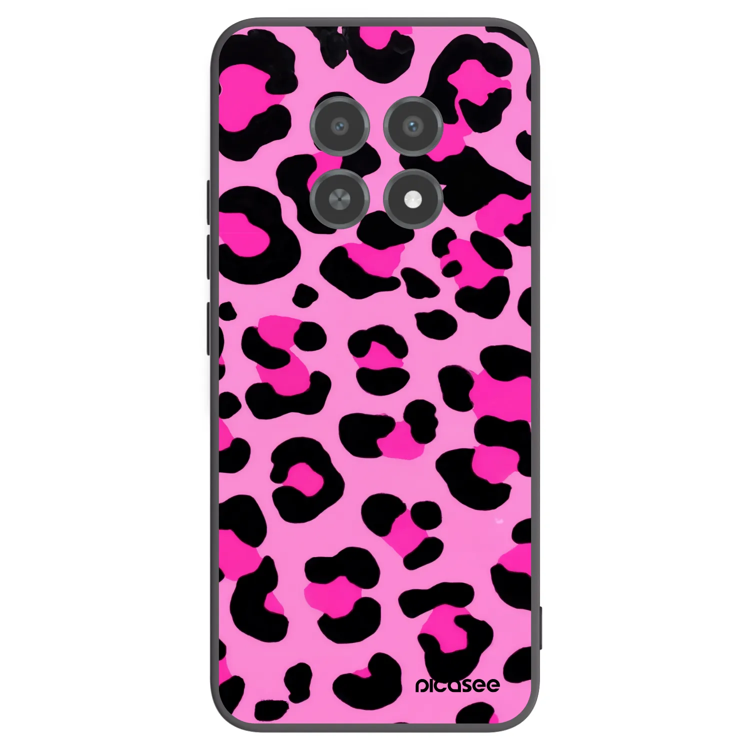 Picasee silikonski črni ovitek za Realme 12X - Pink Tiger