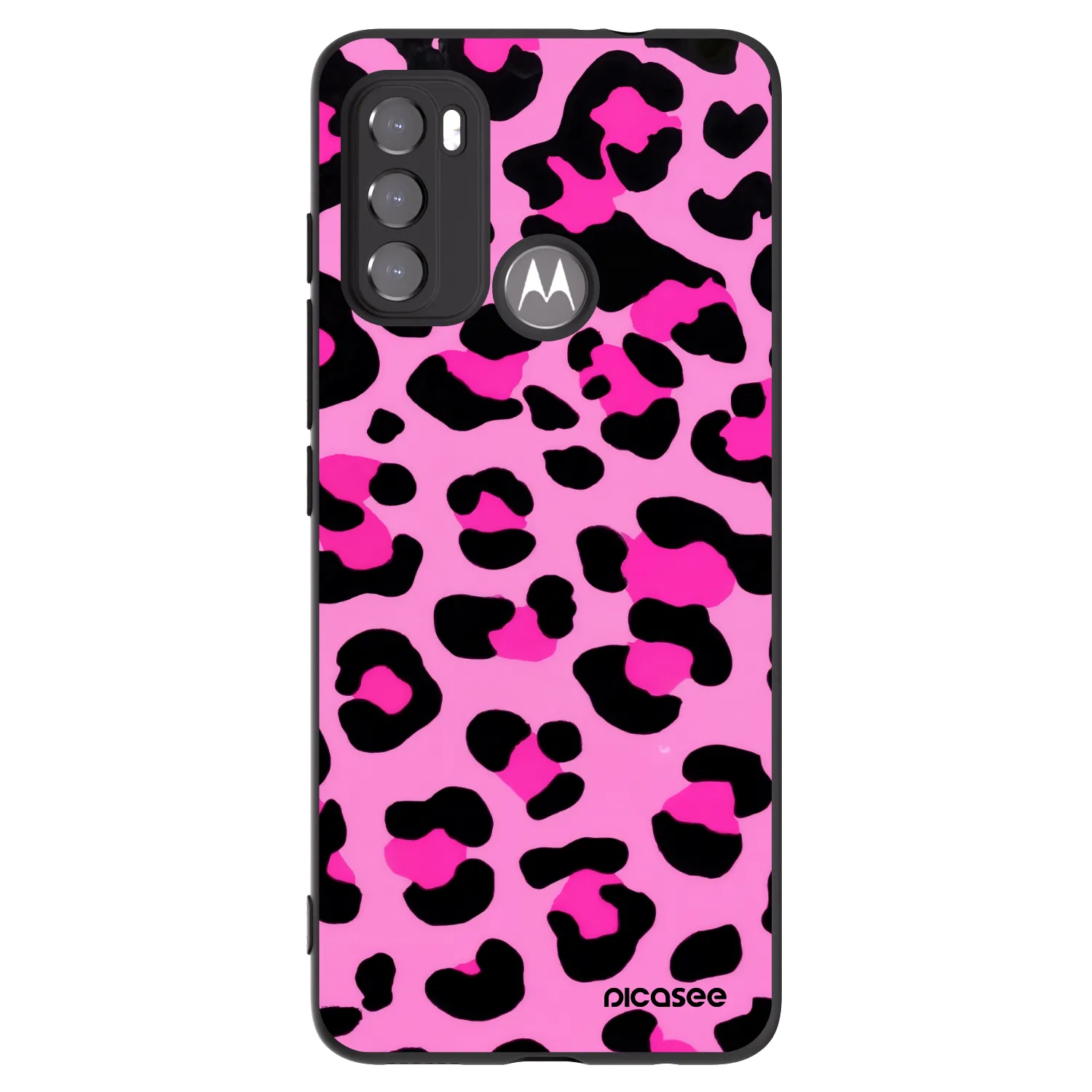 Picasee silikonski črni ovitek za Motorola Edge 60 5G - Pink Tiger