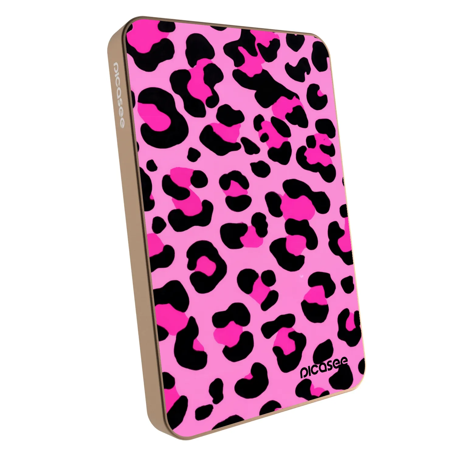 Picasee Prenosna baterija z MagSafe 5 000 mAh Zlati - Pink Tiger