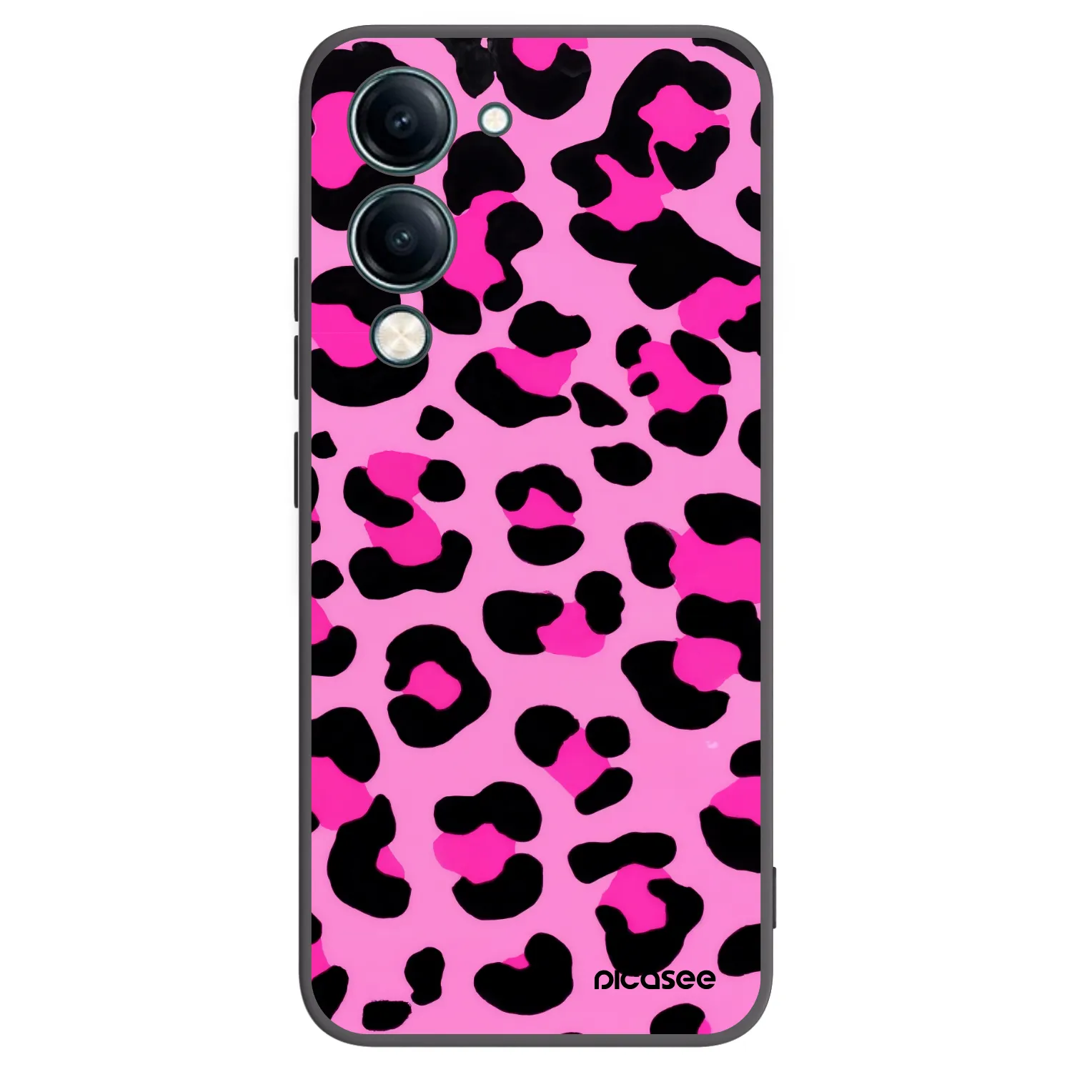 Picasee silikonski črni ovitek za Vivo Y29s 5G - Pink Tiger