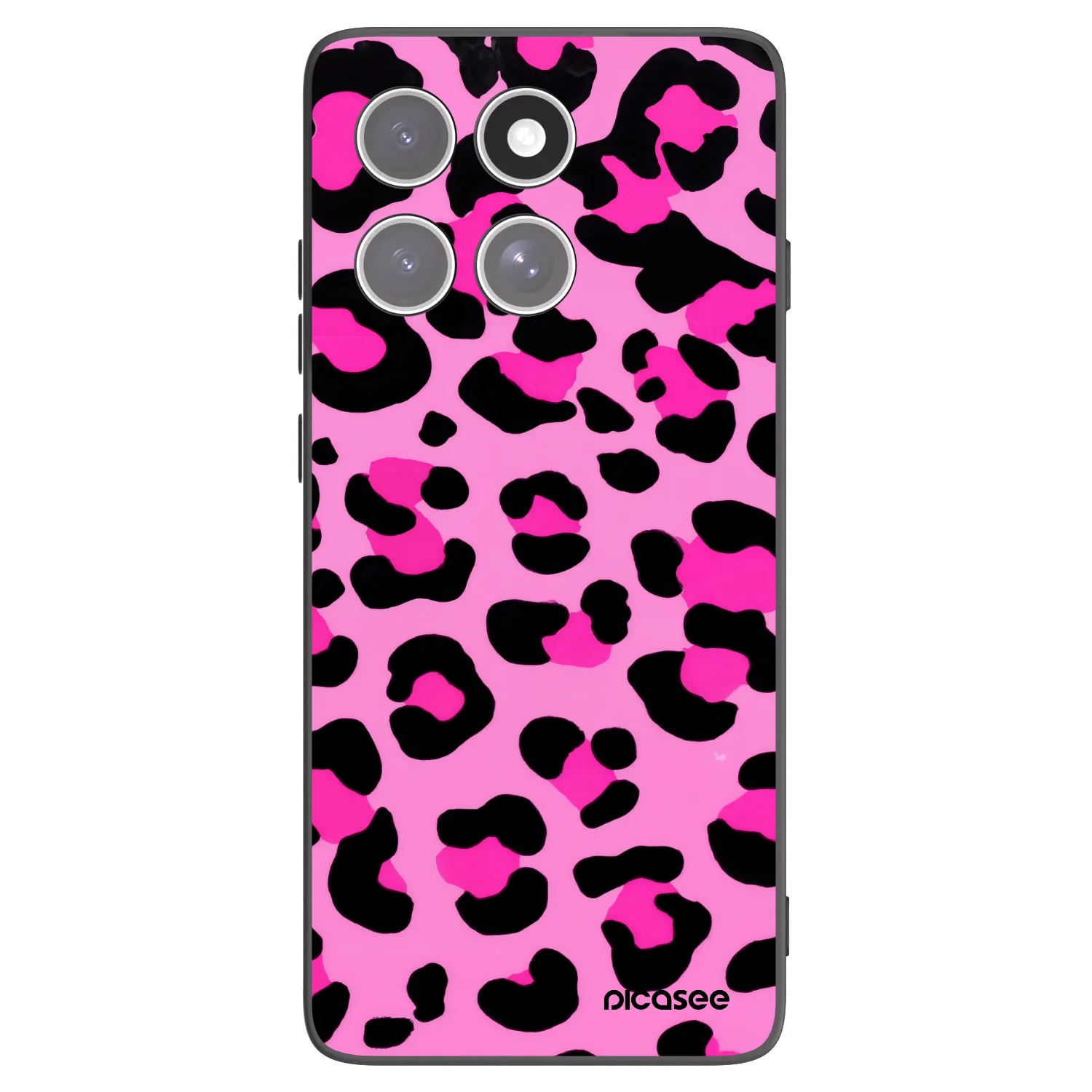 Picasee silikonski črni ovitek za Motorola Edge 60 Fusion - Pink Tiger
