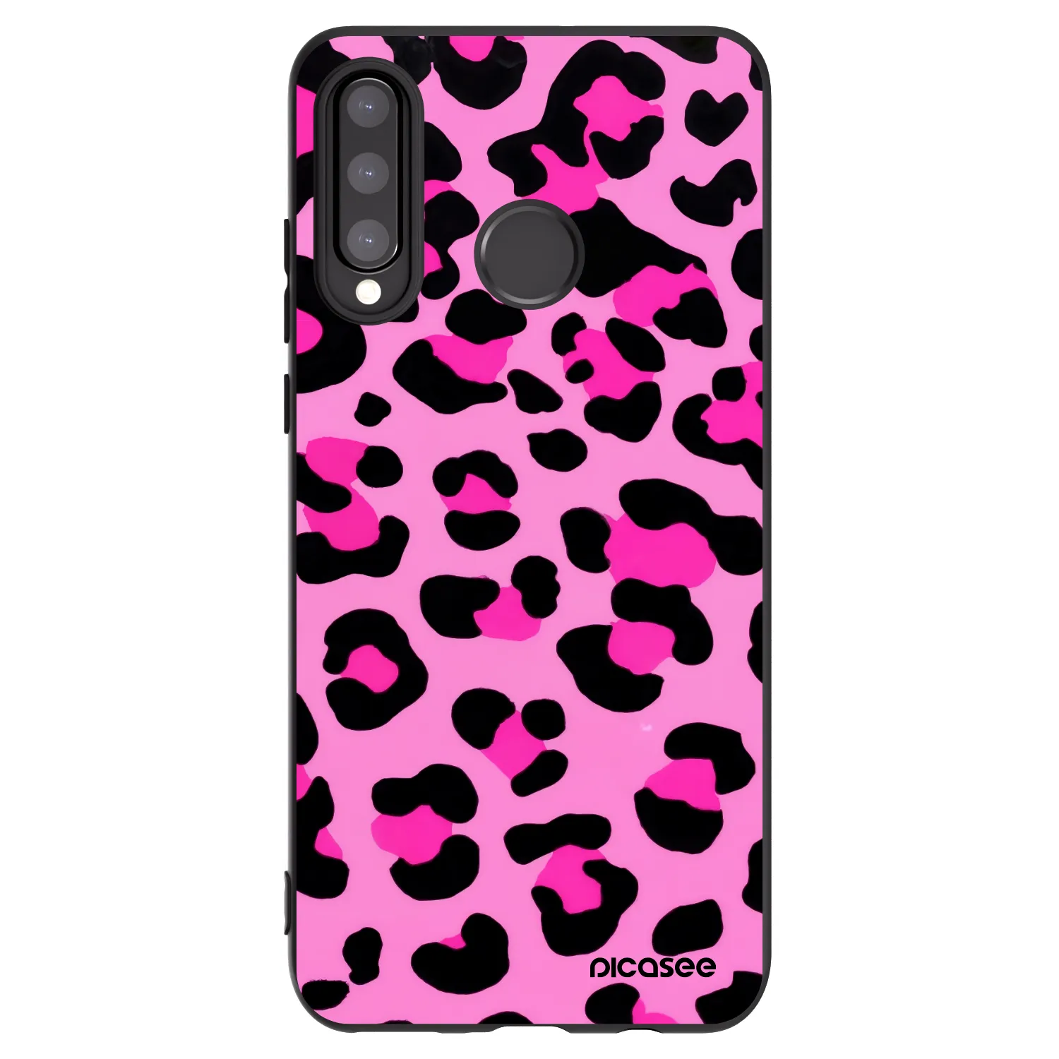 Picasee silikonski črni ovitek za Huawei P30 Lite - Pink Tiger